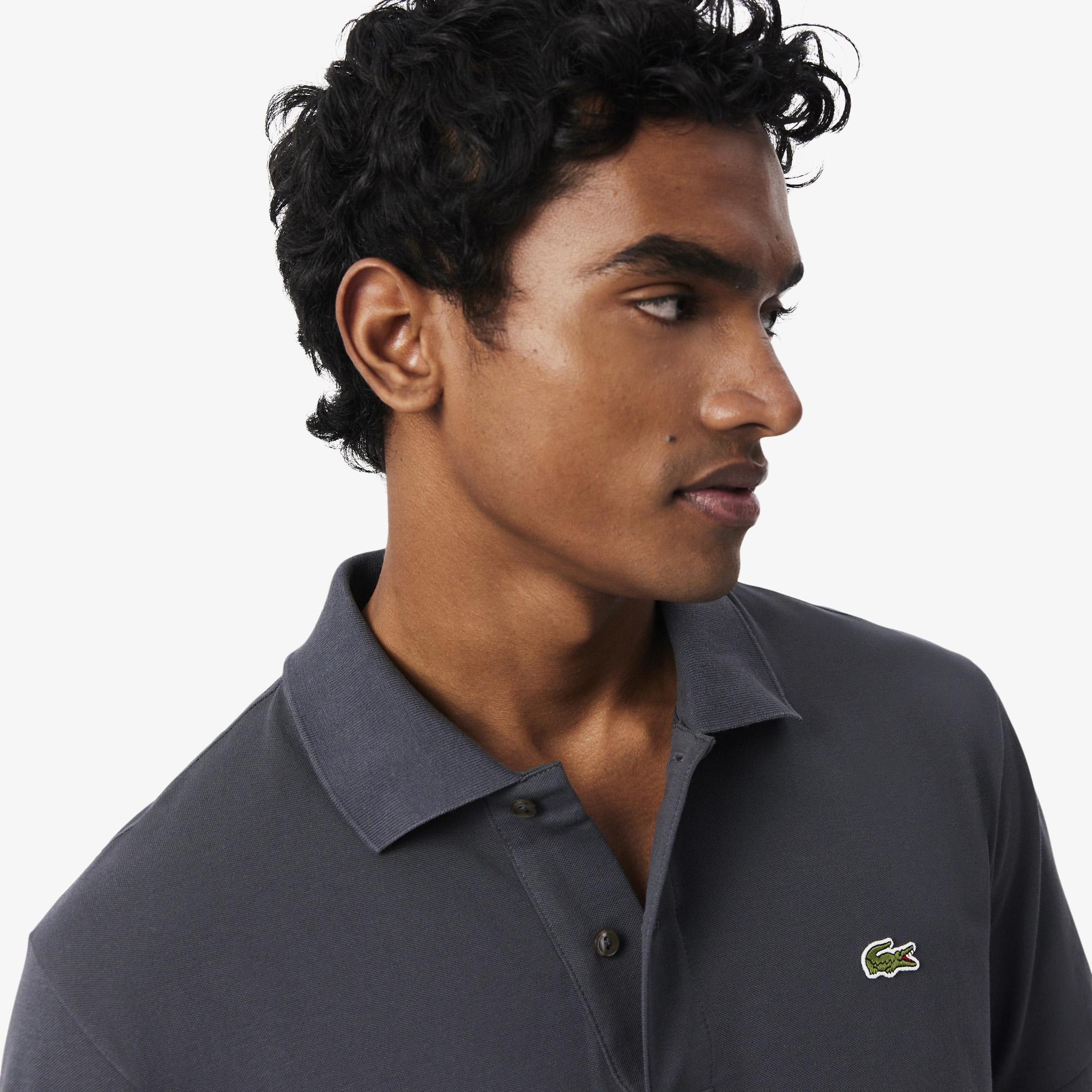 L.12.12 Light Erkek Classic Fit Koyu Gri Polo