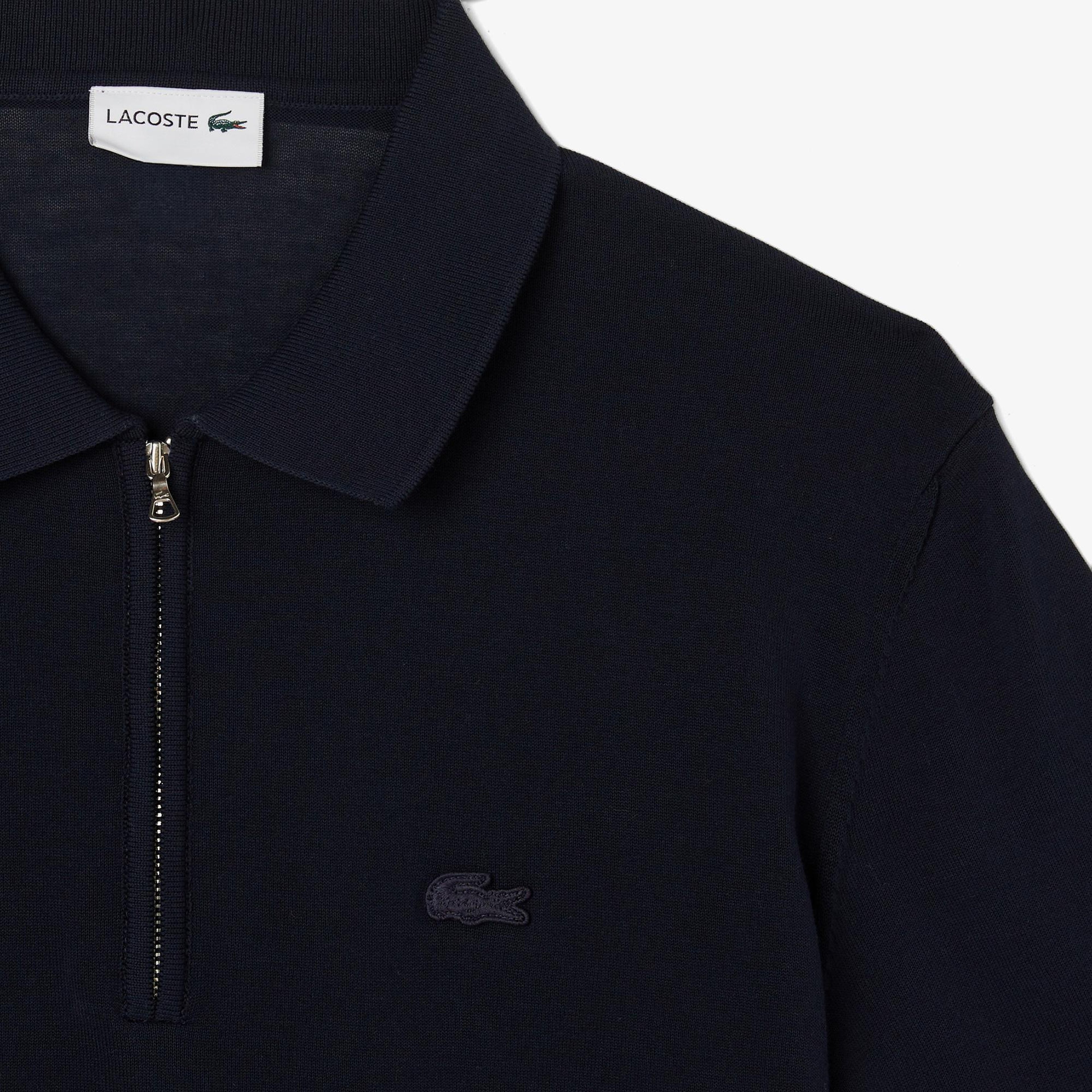 Erkek Classic Fit Kısa Kollu Polo Yaka Lacivert Triko