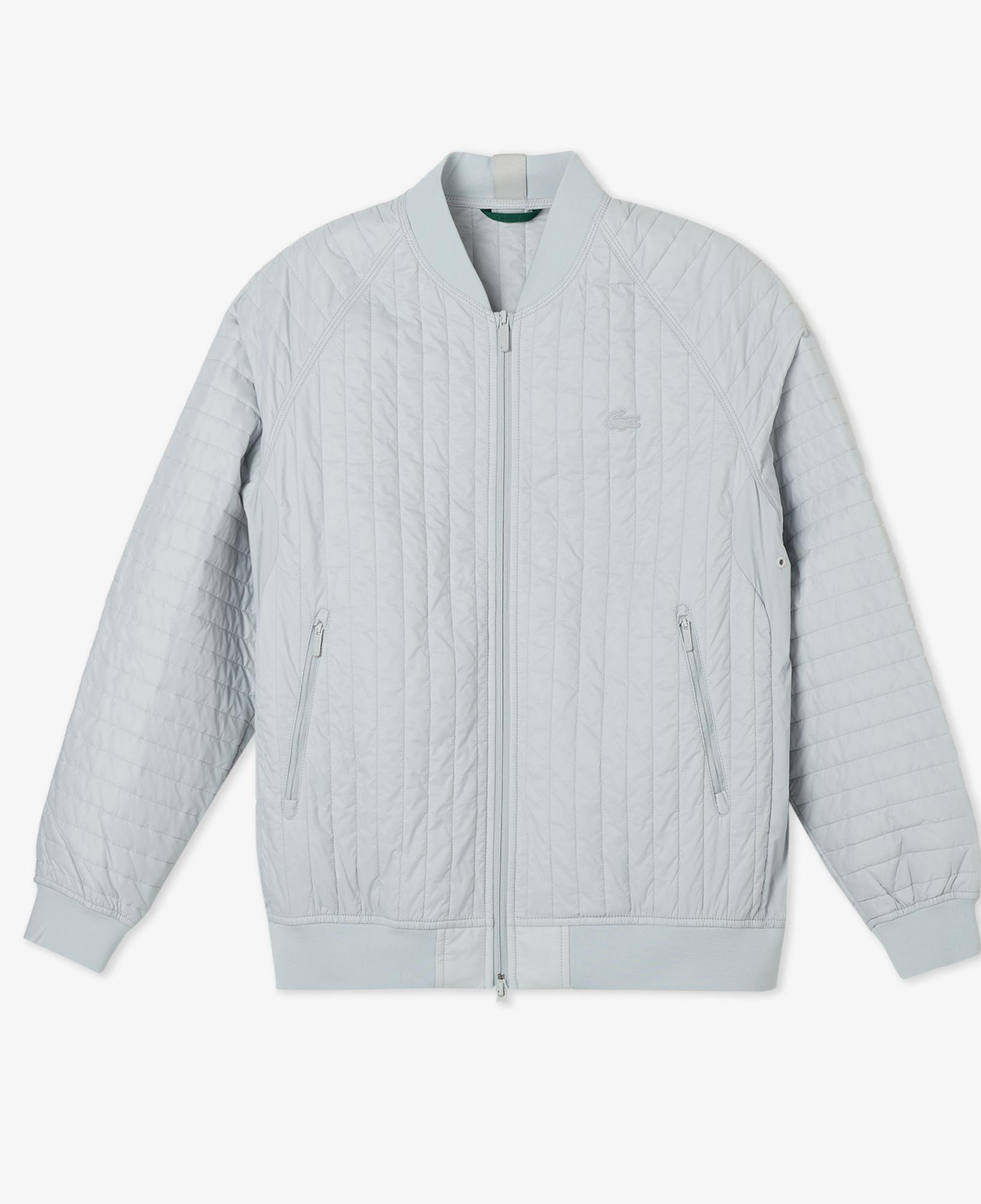 Erkek Relaxed Fit Fermuarlı Gri Bomber Ceket