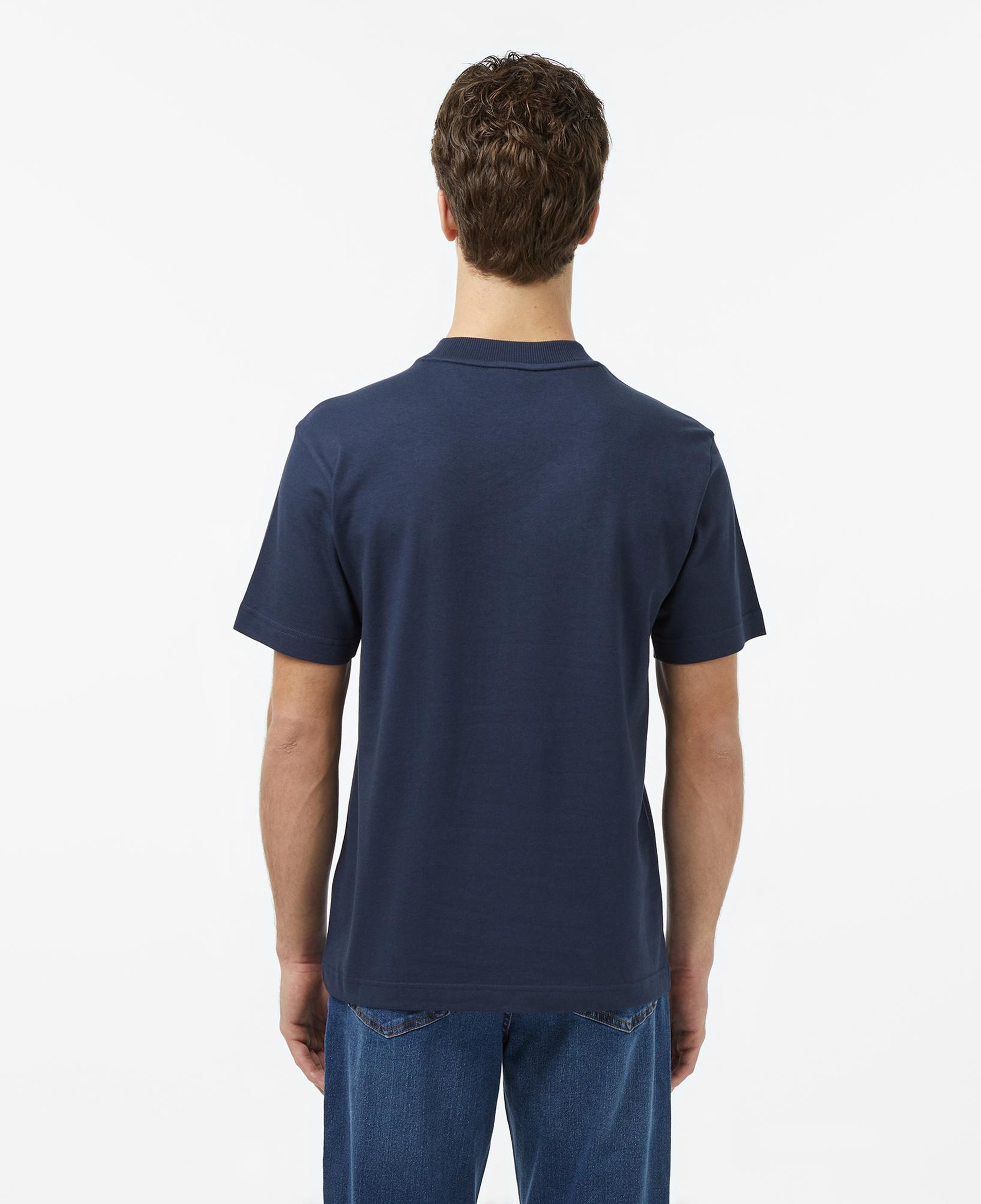 Erkek Relaxed Fit Bisiklet Yaka Lacivert T-Shirt