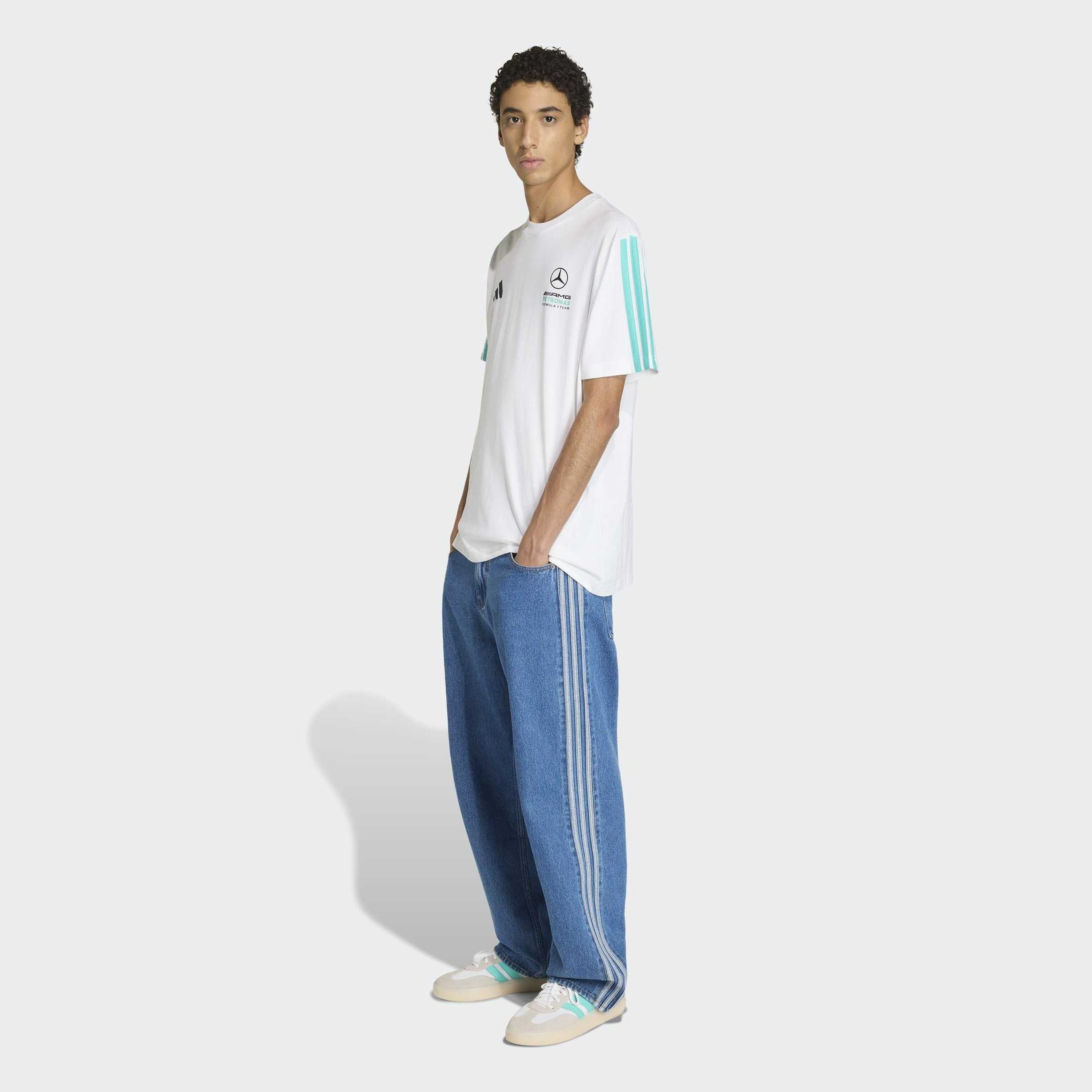 adidas Mercedes Amg Petronas Formula 1 Team Dna Erkek Beyaz T-Shirt