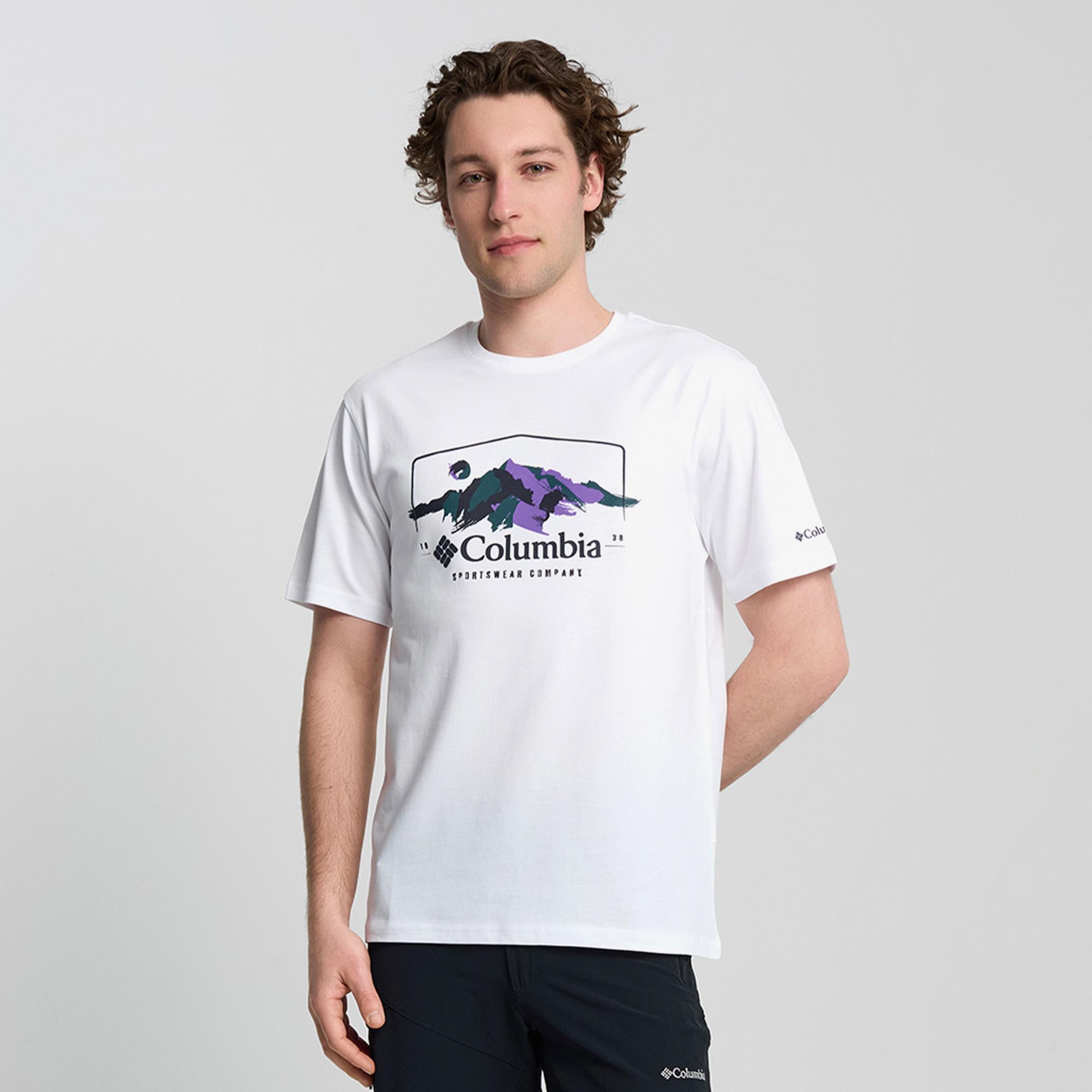 Columbia Explore Outdoors Ss Erkek Beyaz T-Shirt