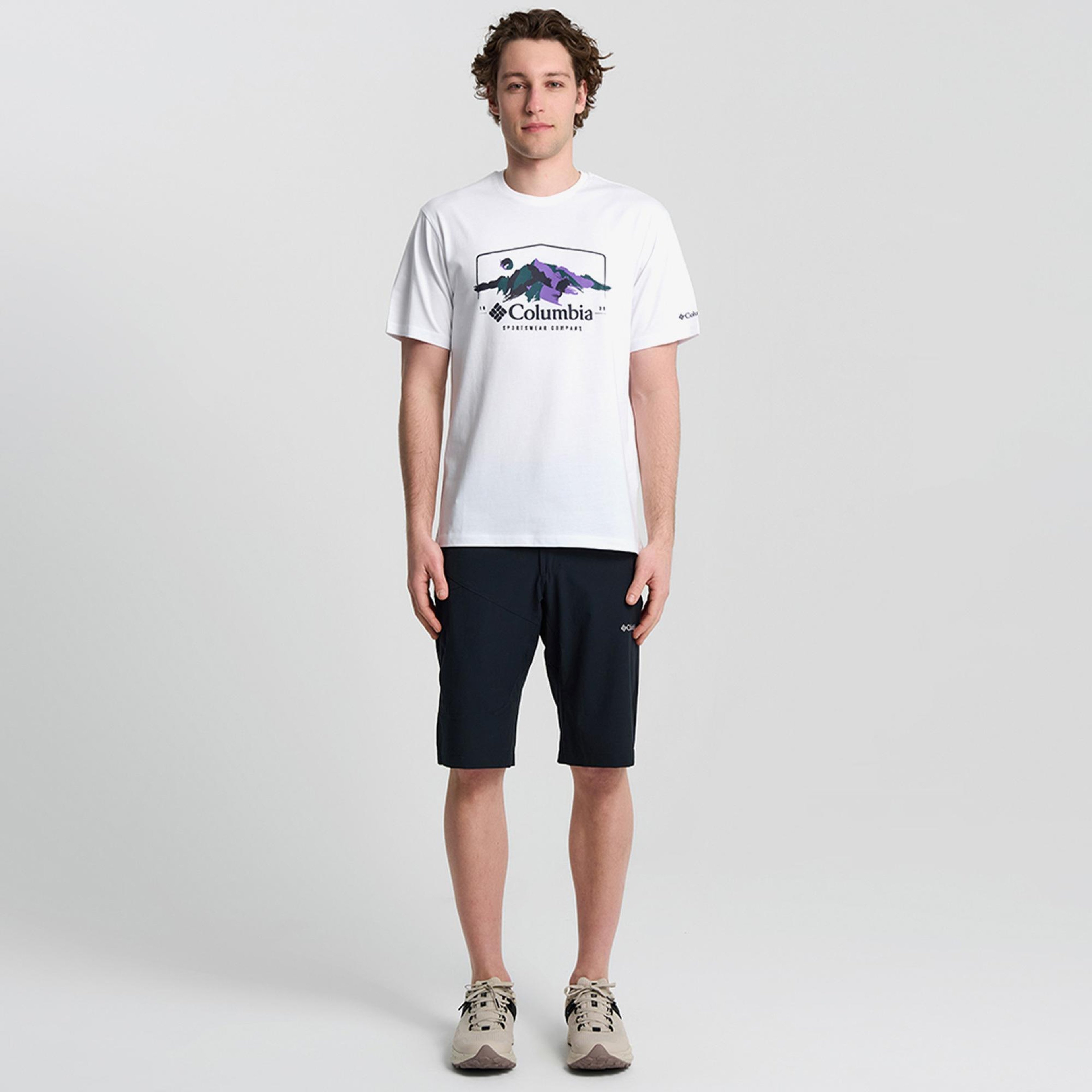 Columbia Explore Outdoors Ss Erkek Beyaz T-Shirt