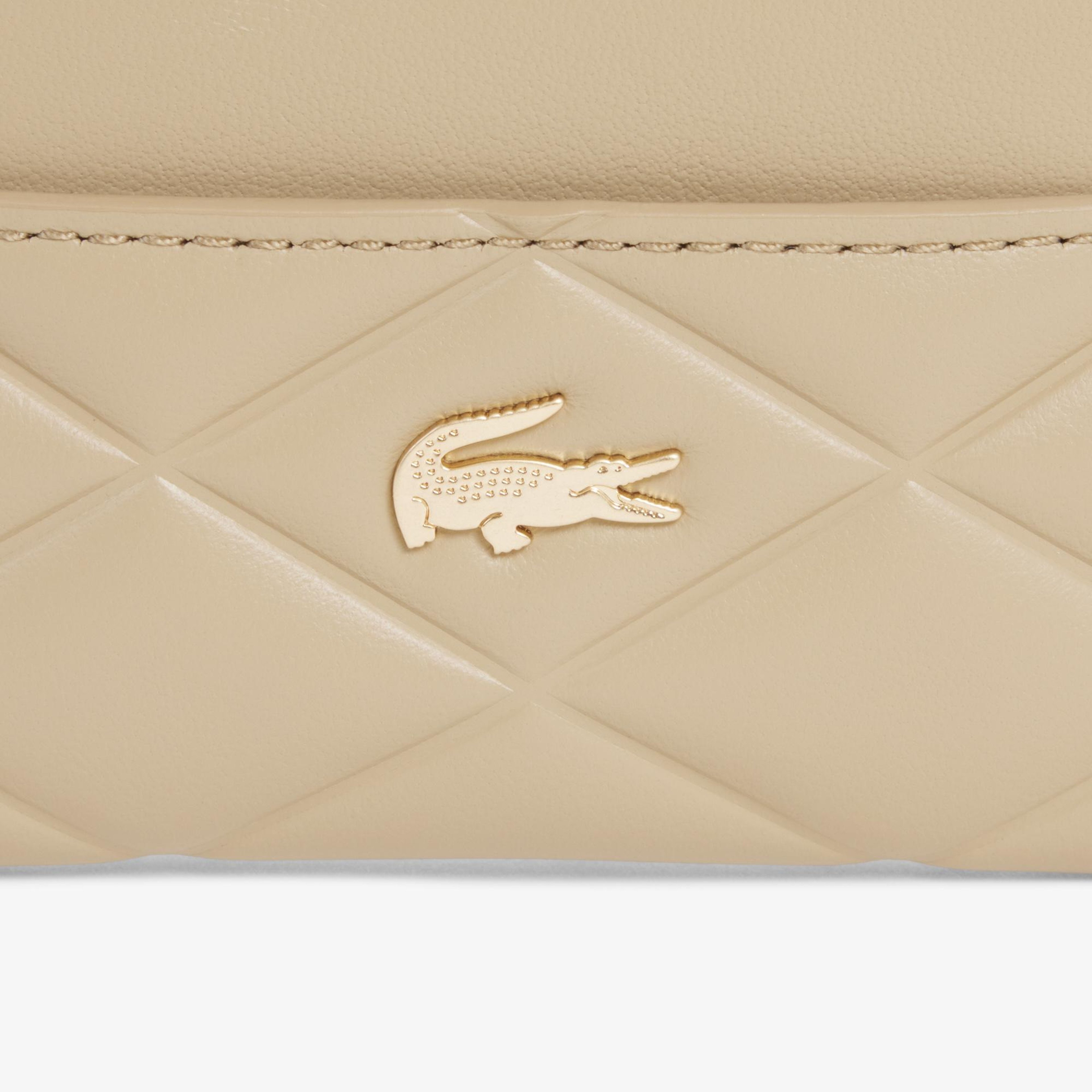 Lacoste Crocodelle Kadın Deri Bej Kartlık