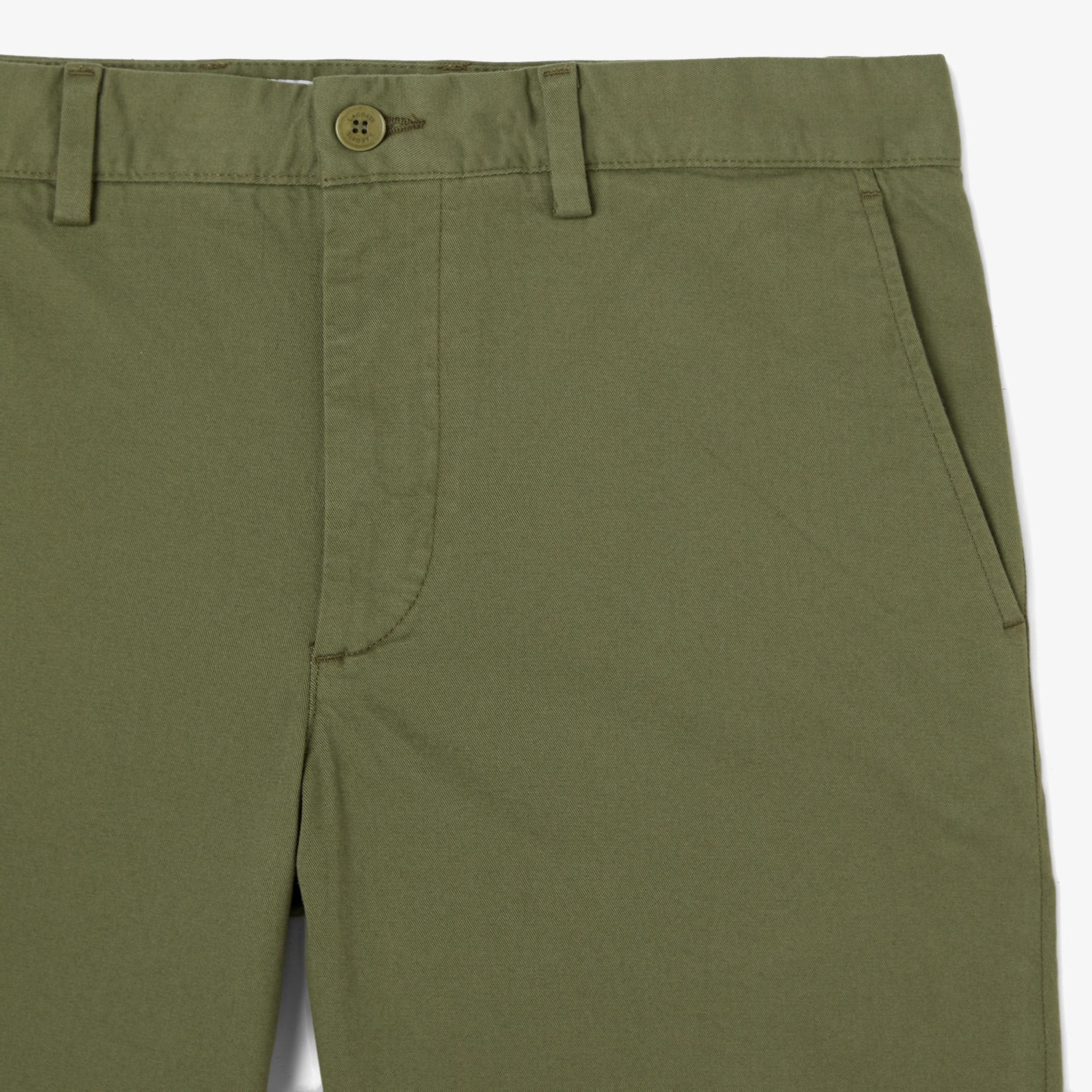 Erkek Slim Fit Haki Bermuda Şort