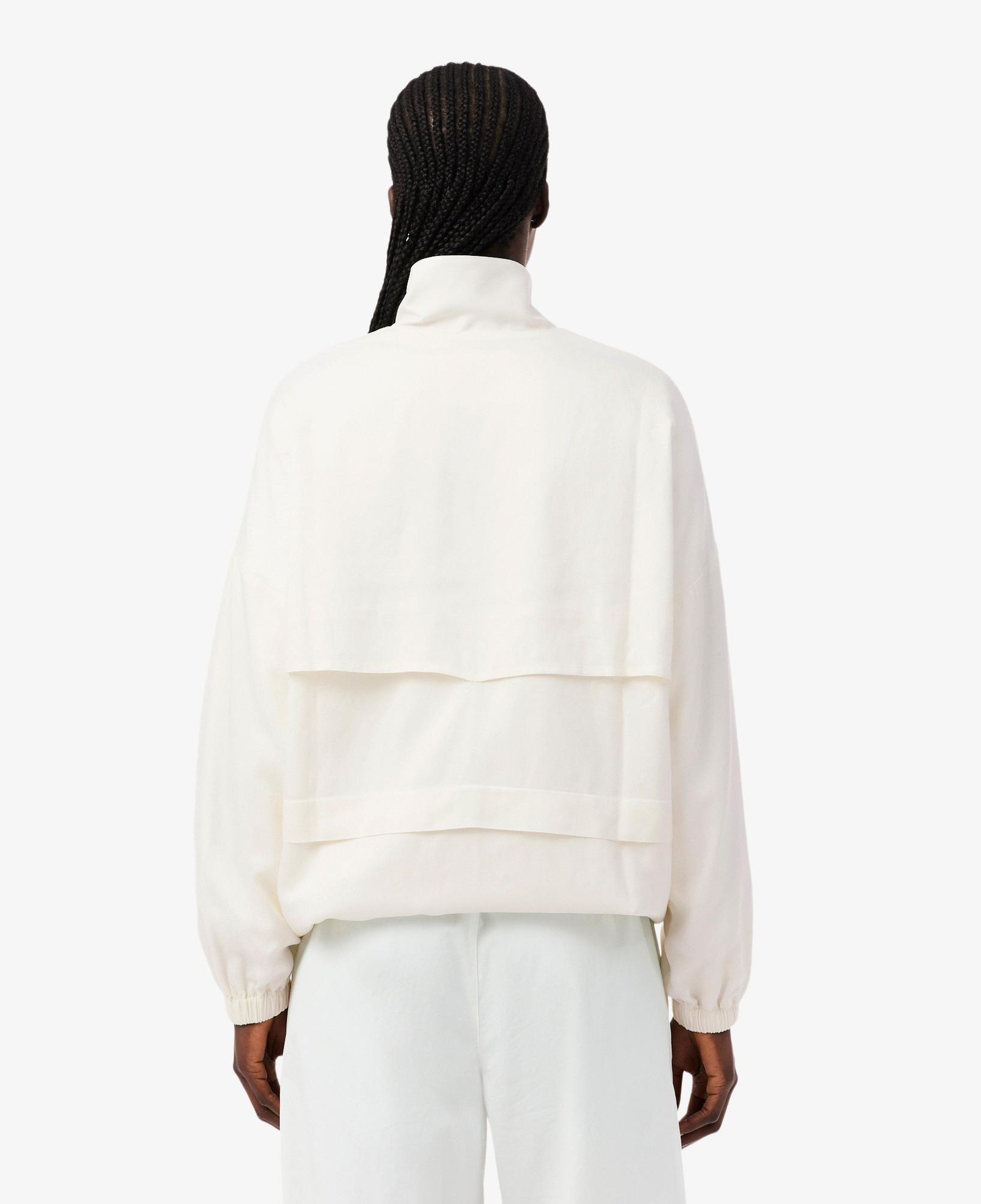 Kadın Oversize Fit Dik Yaka Krem Ceket