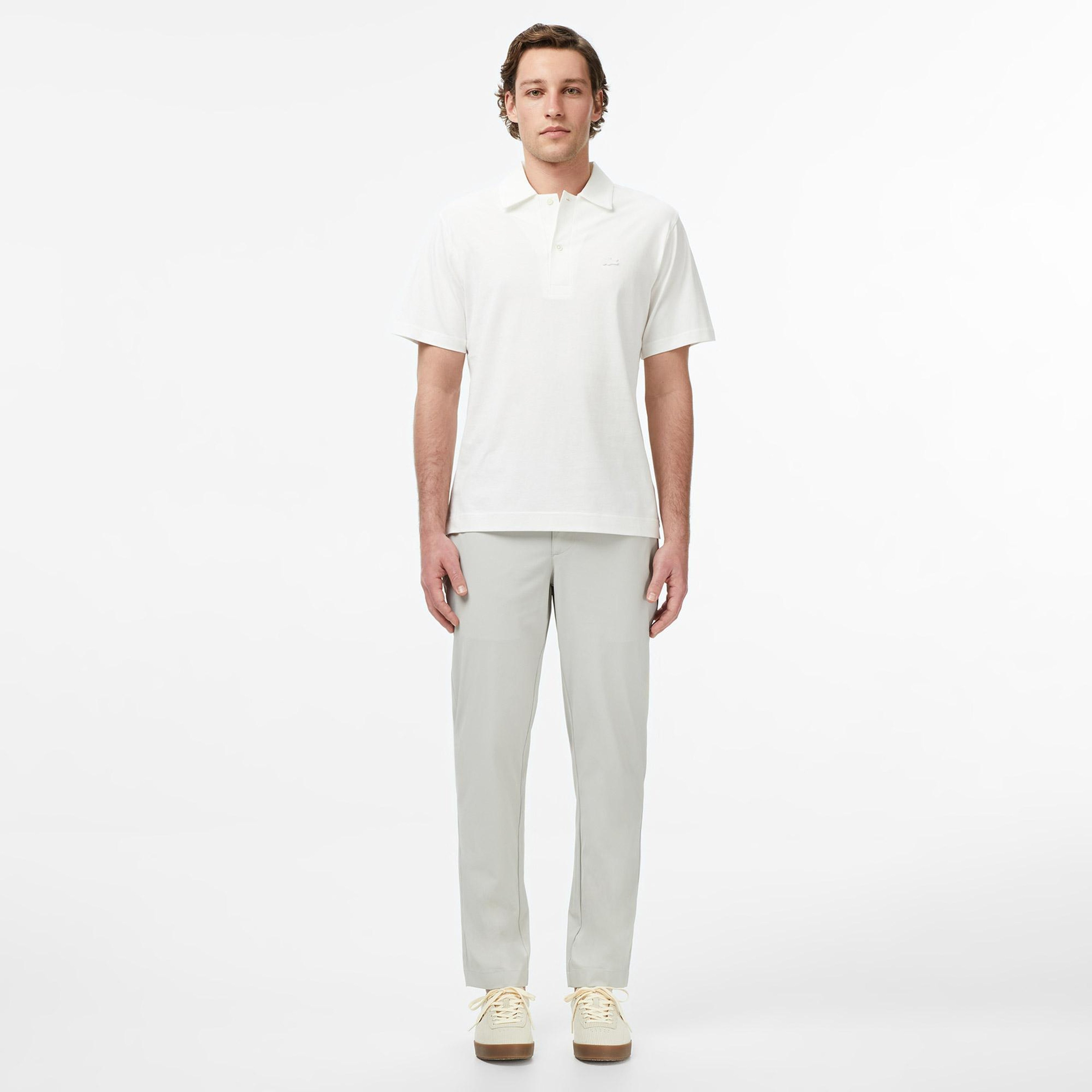 Erkek Classic Fit Beyaz Paris Polo