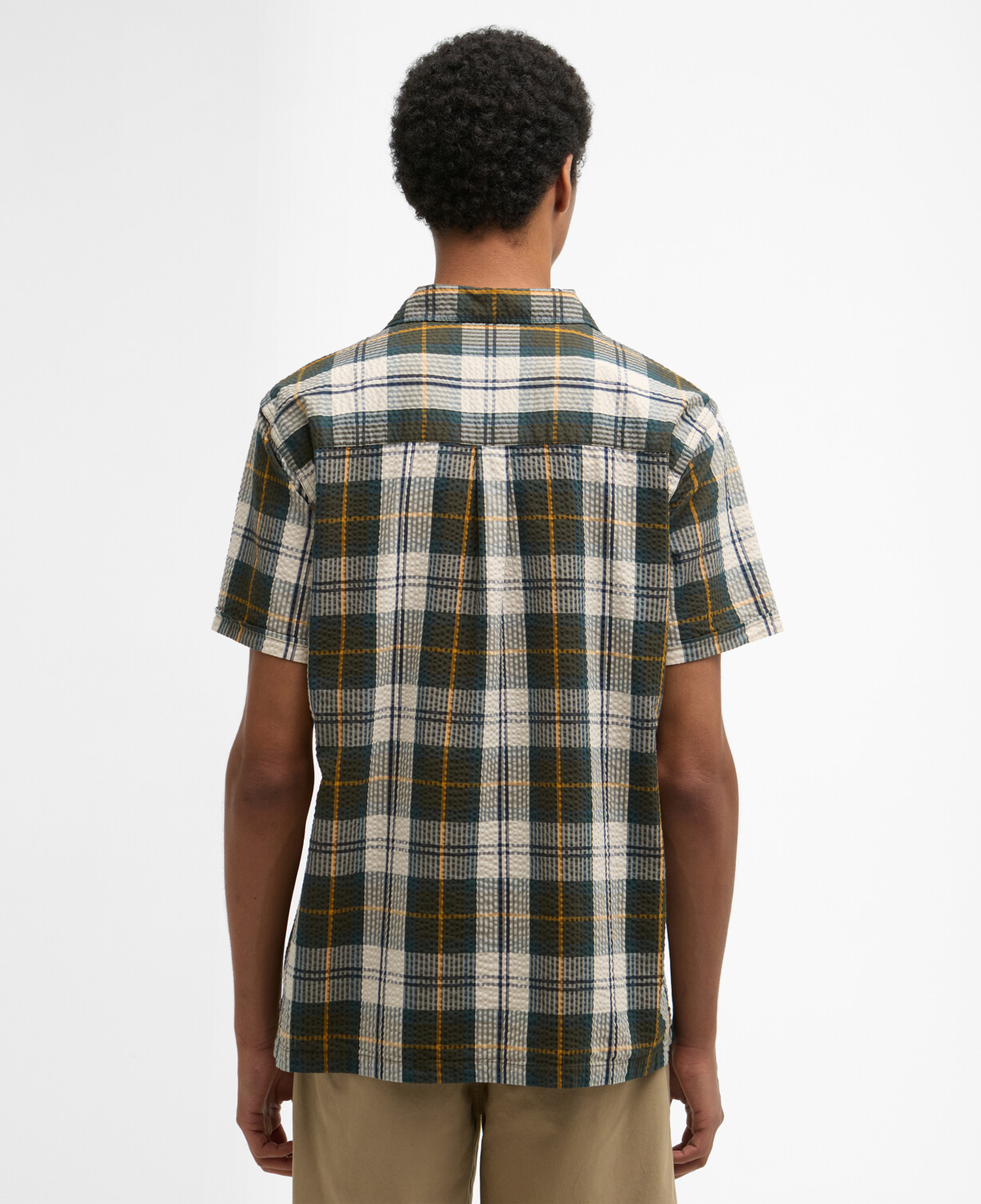 Barbour Clyde Seersucker Tartan Summer Fit Gömlek