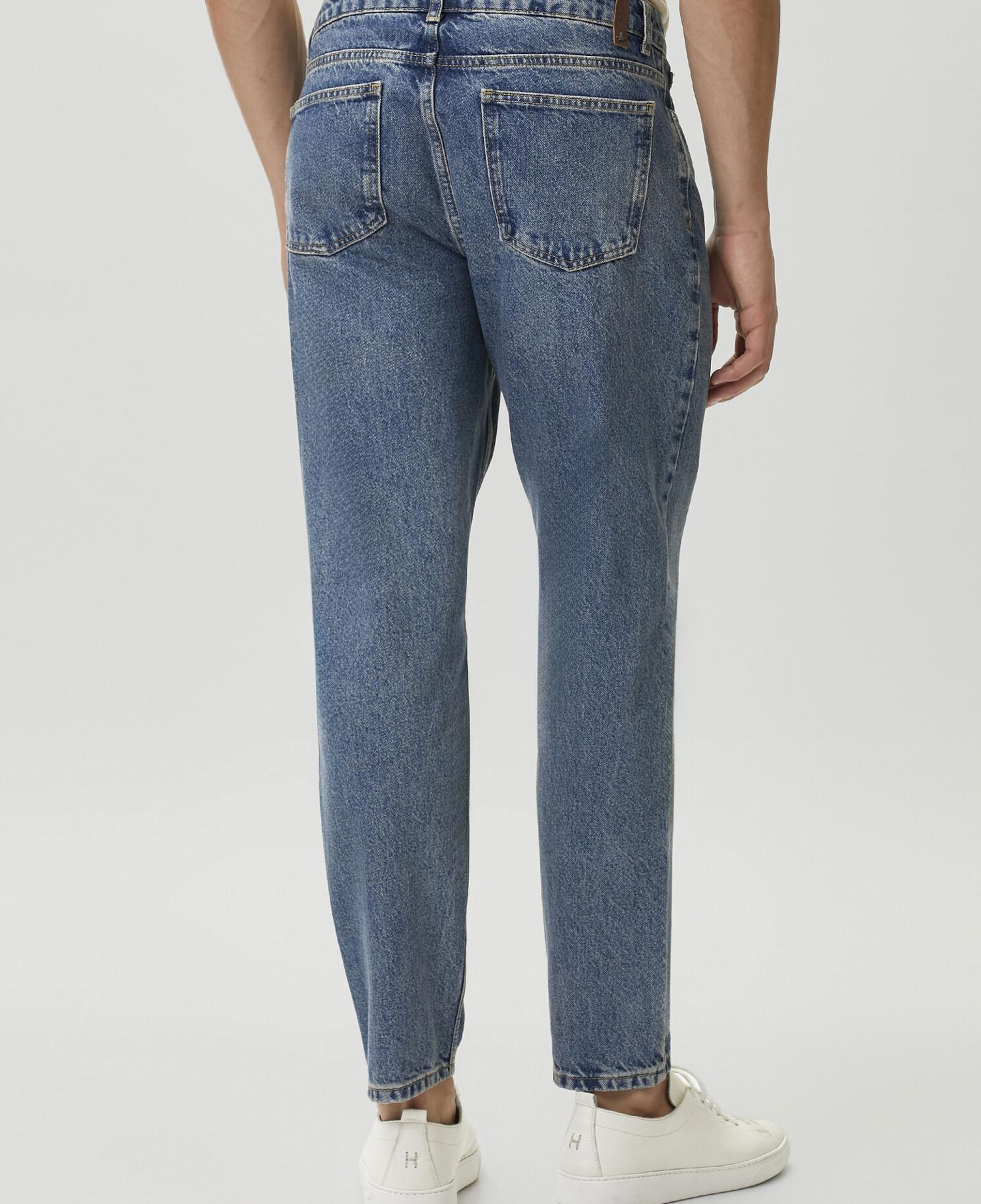 Beymen Club Erkek Mavi Yıkamalı Tapered Fit Jean Pantolon