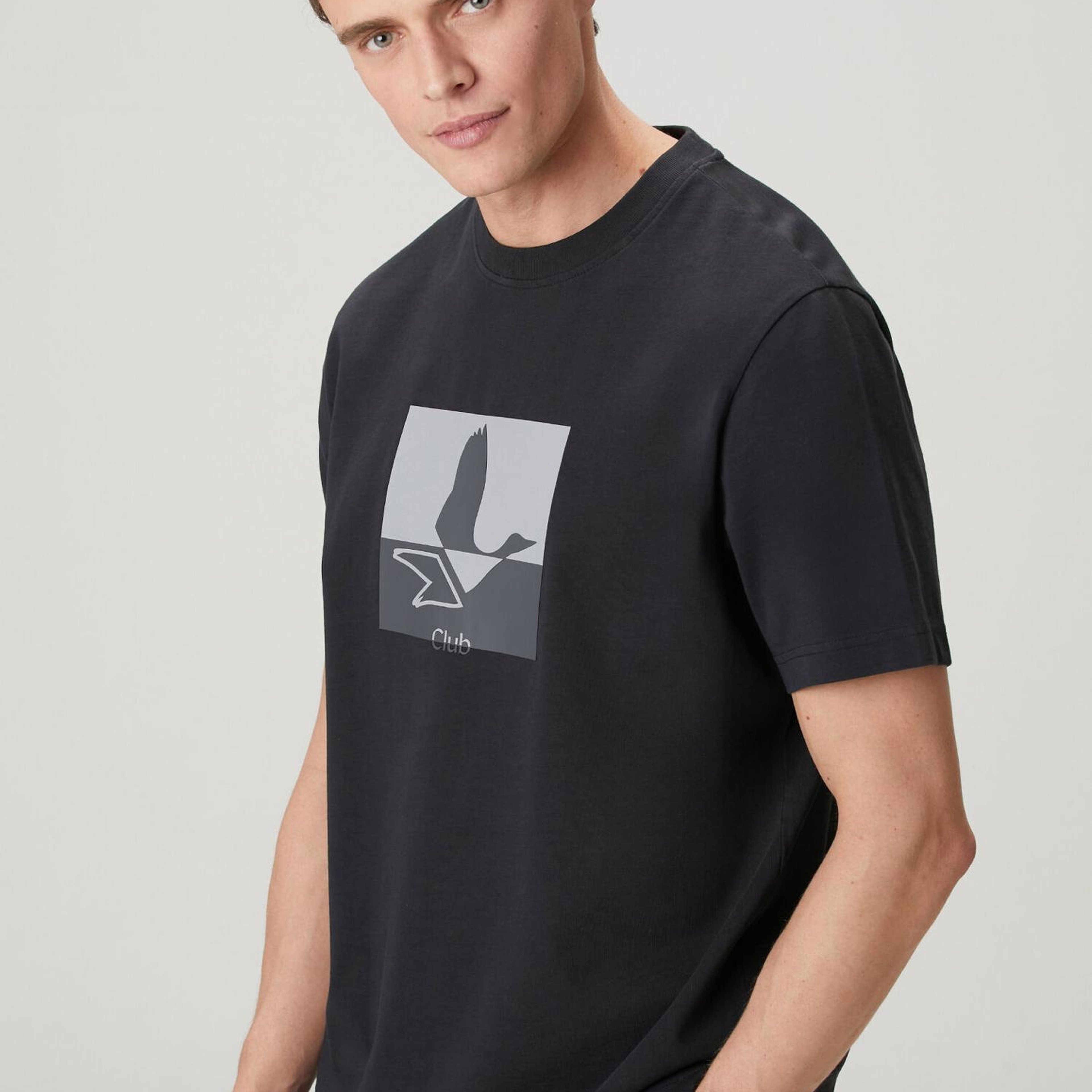 Beymen Club Erkek Siyah Logolu Suprem Oversize T-shirt