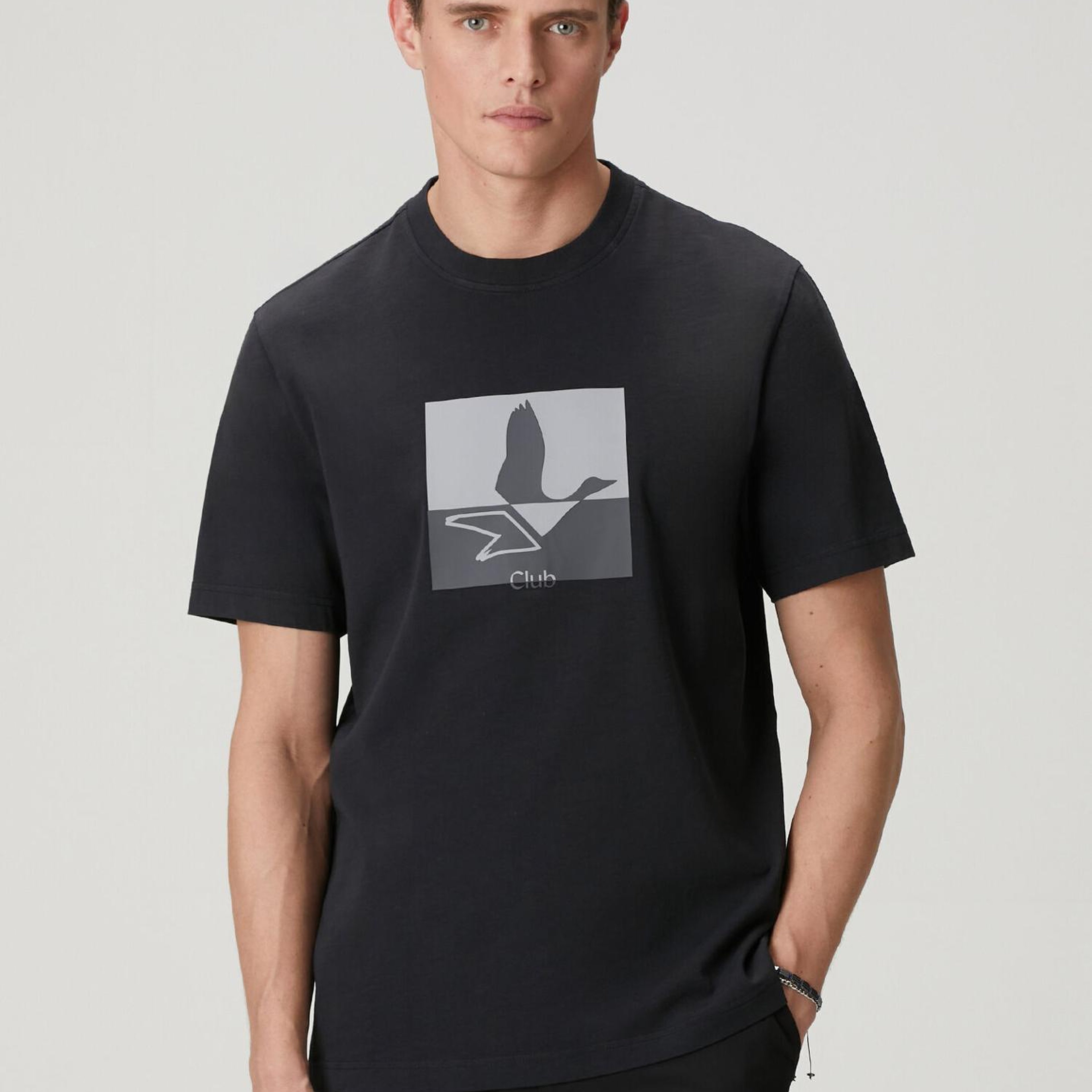 Beymen Club Erkek Siyah Logolu Suprem Oversize T-shirt