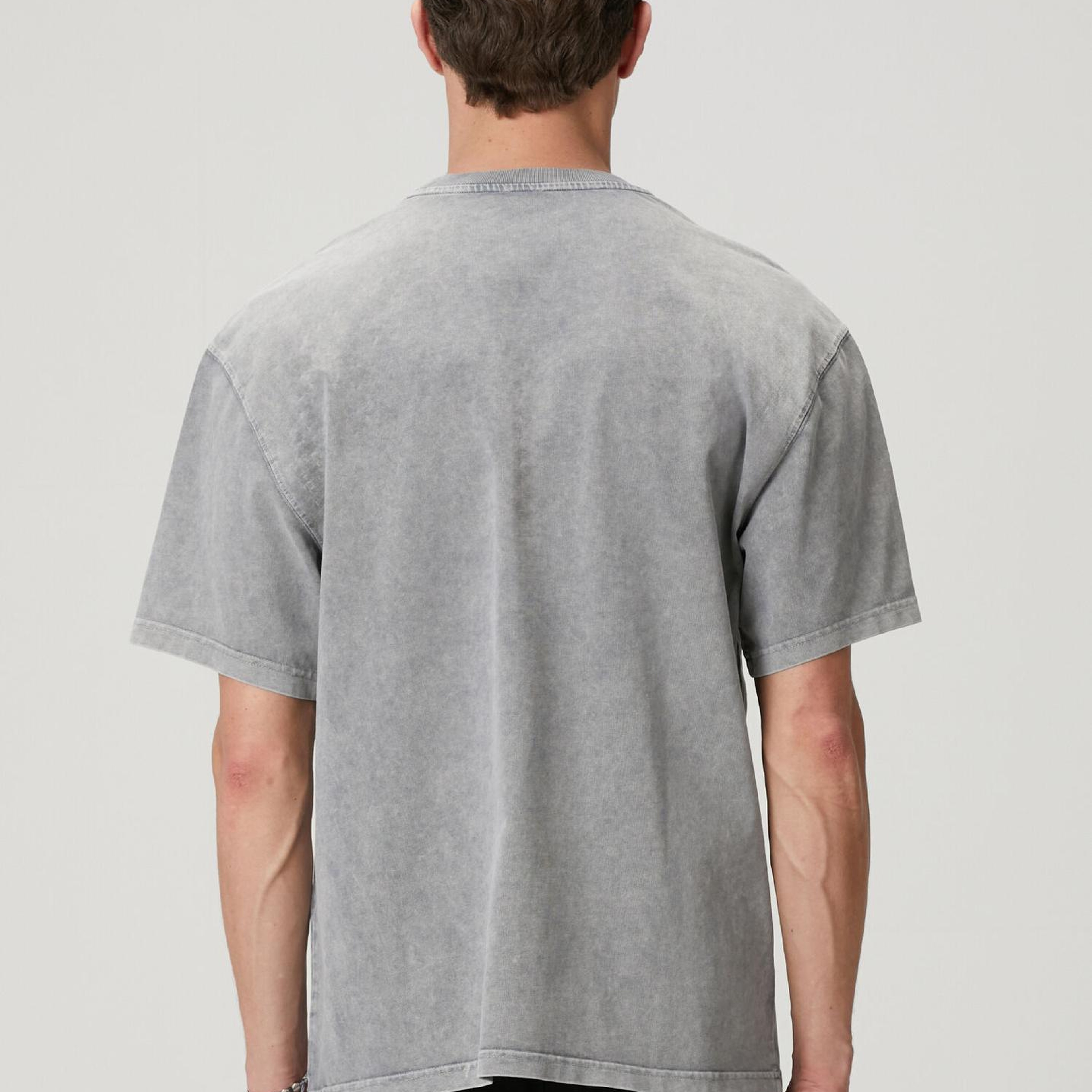 Beymen Club Erkek Antrasit Logolu Oversize T-shirt