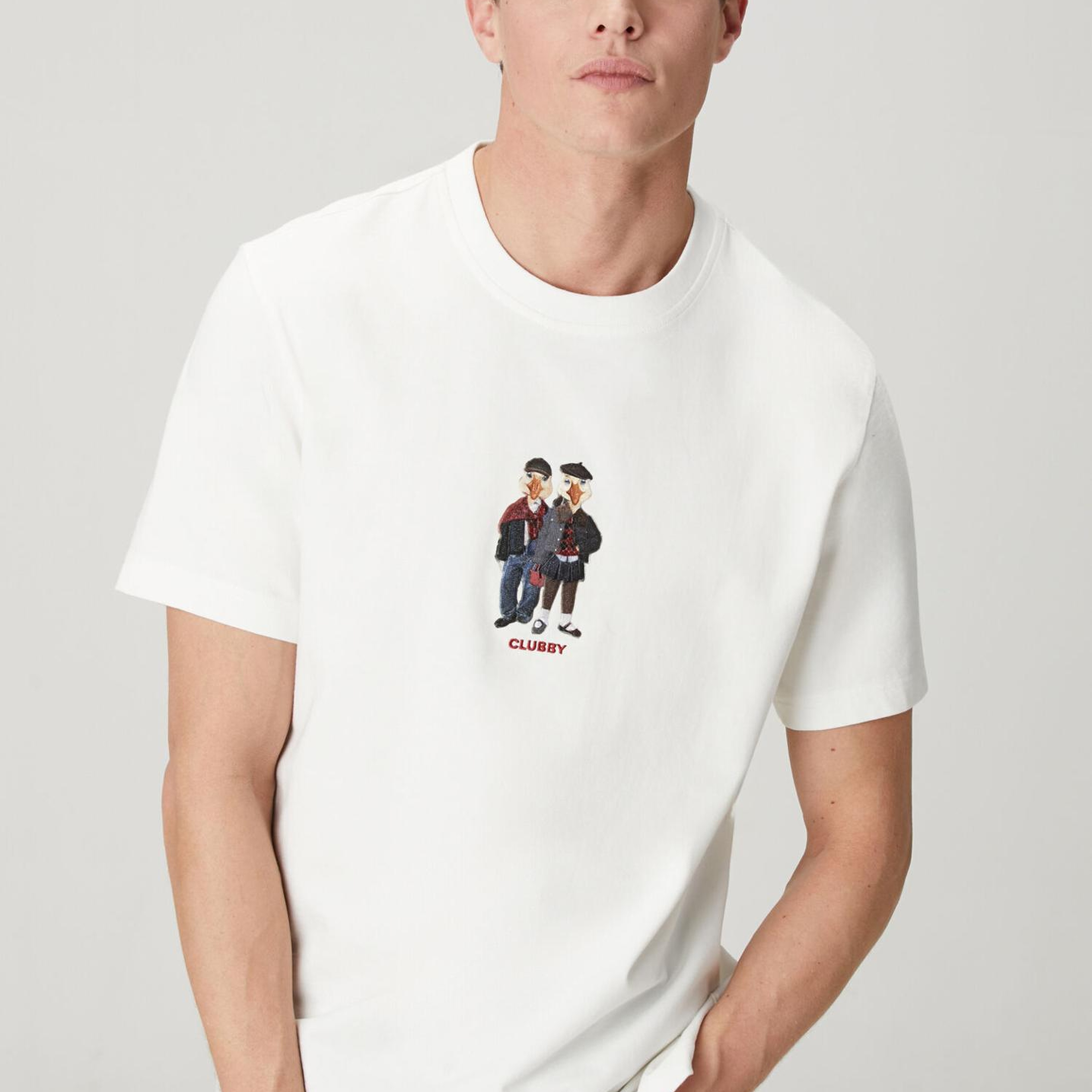 Beymen Club Erkek Beyaz Relax Fit Clubby T-shirt
