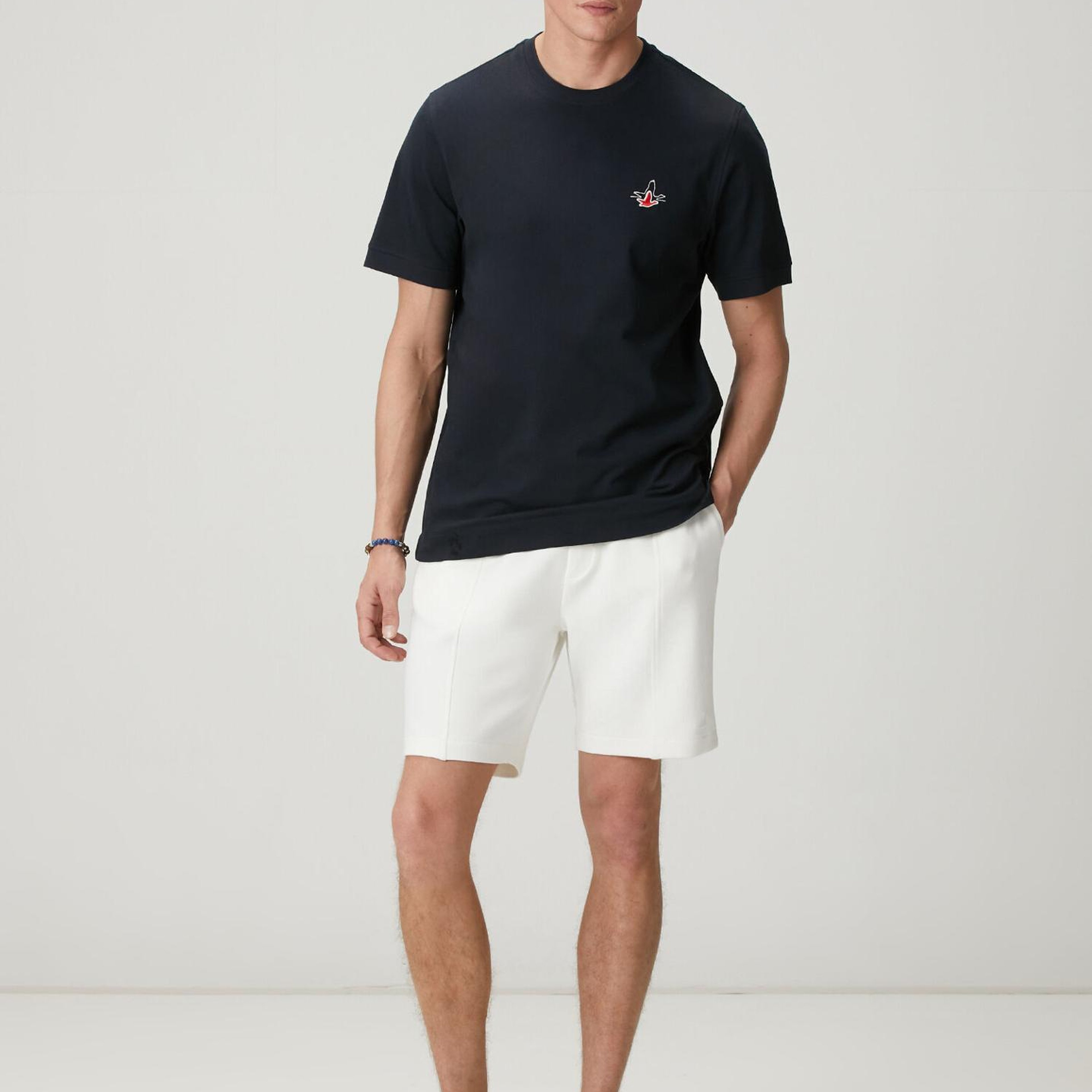 Beymen Club Erkek Kırık Beyaz Önü Dikiş Detaylı Scuba Şort Jersey
