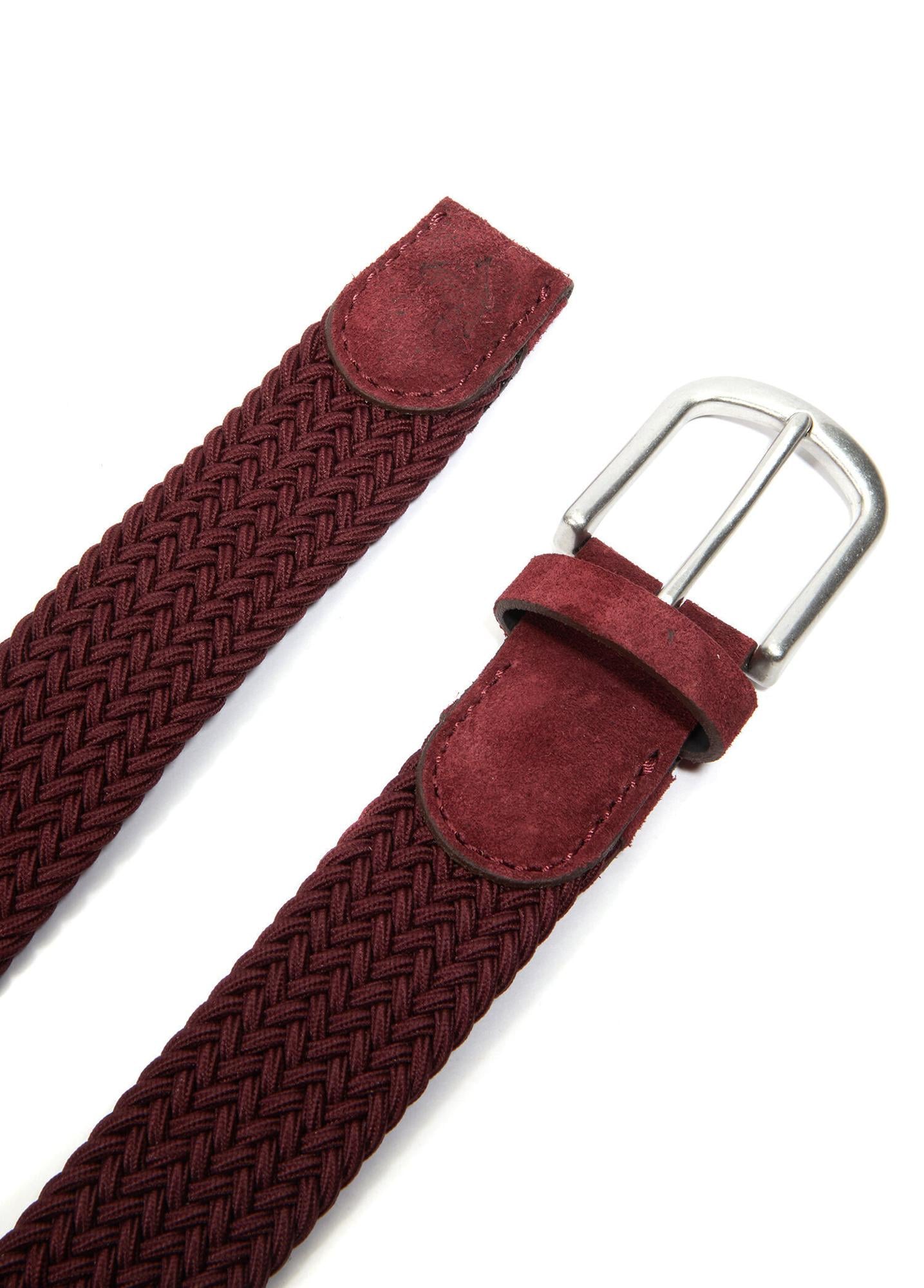 Beymen Club Erkek Bordo Lastik Örgülü Kemer