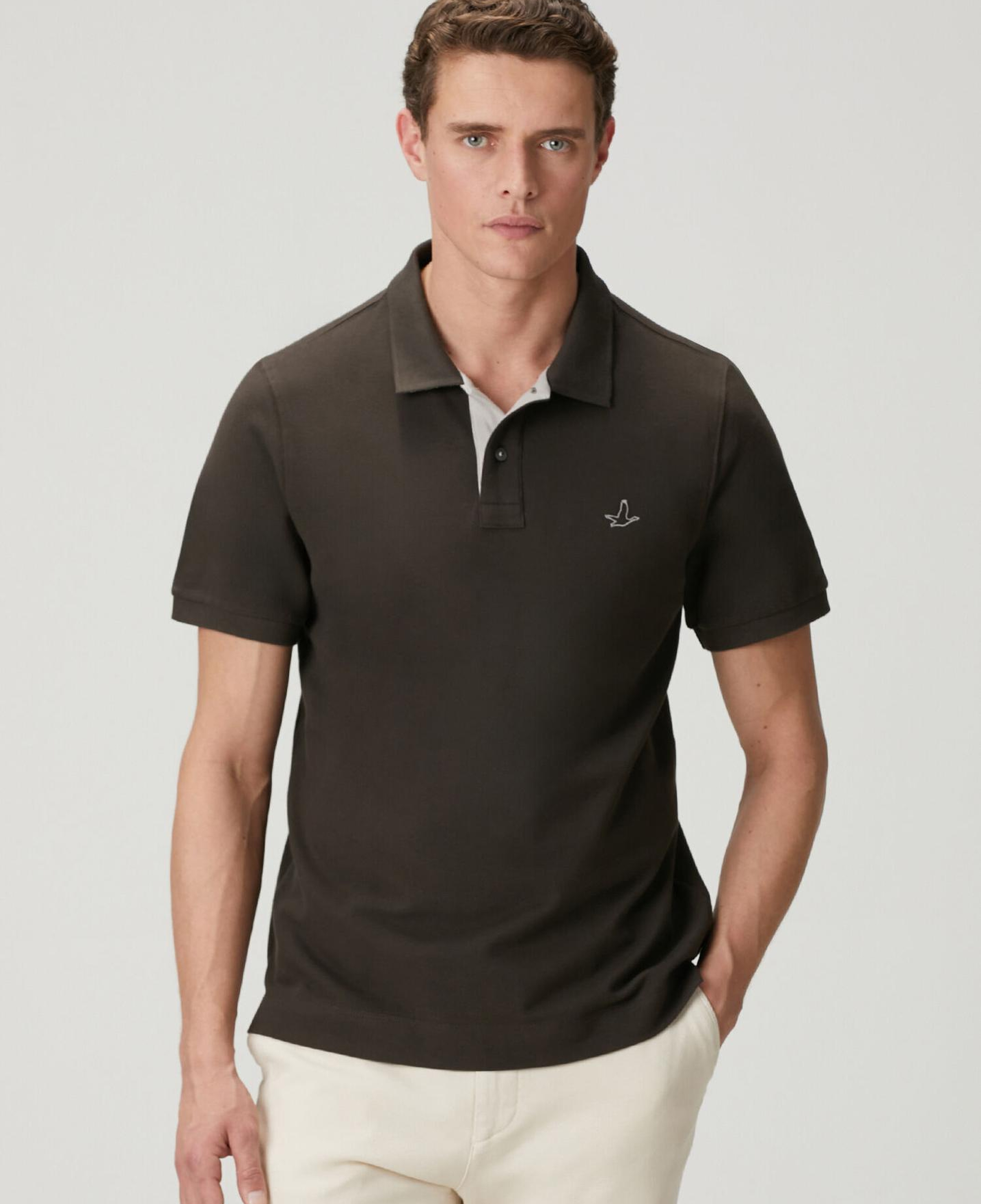 Beymen Club Erkek Comfort Fit Kahverengi Yakası Baskılı Polo T-shirt
