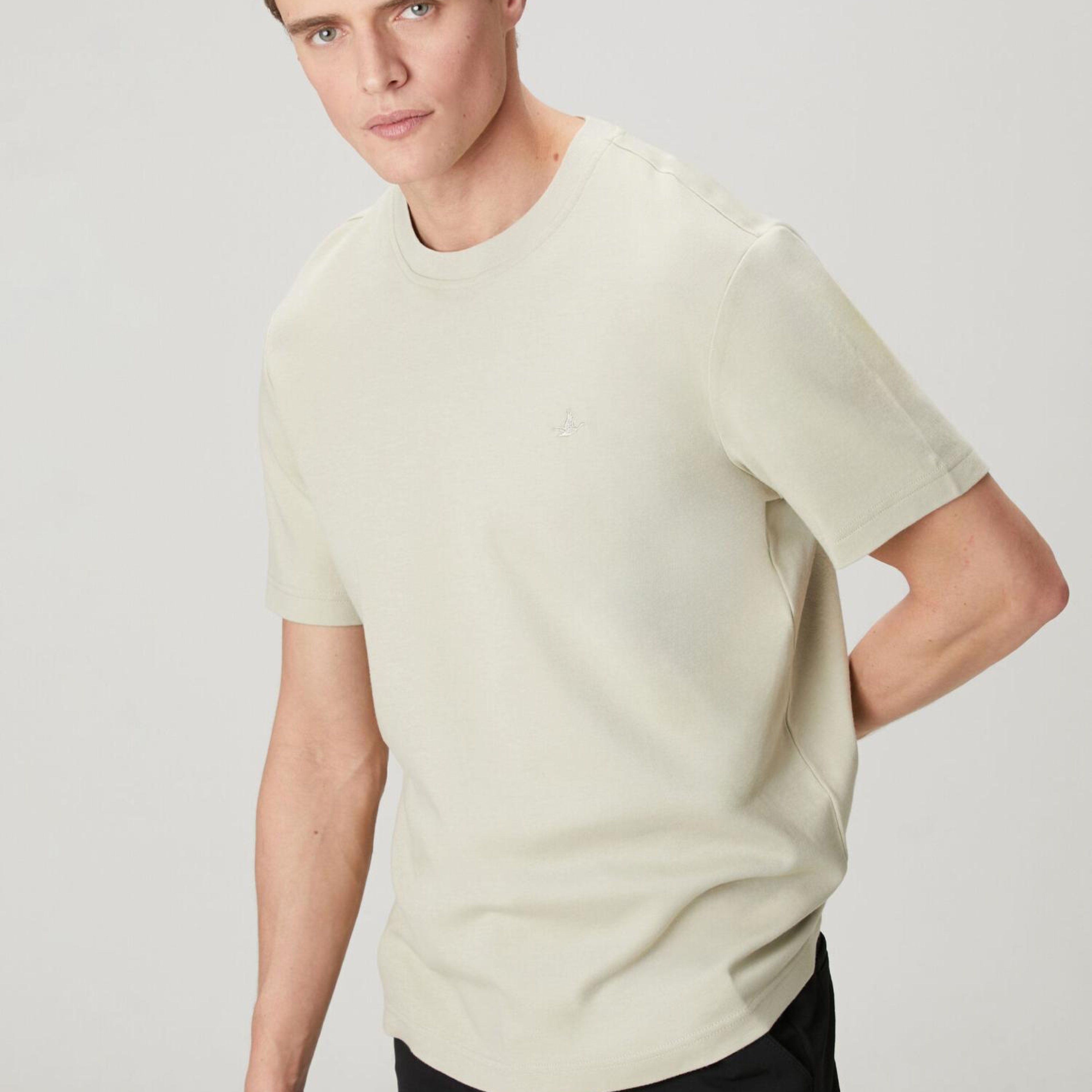Beymen Club Erkek Çağla Relax Fit Interlock Basic T-shirt