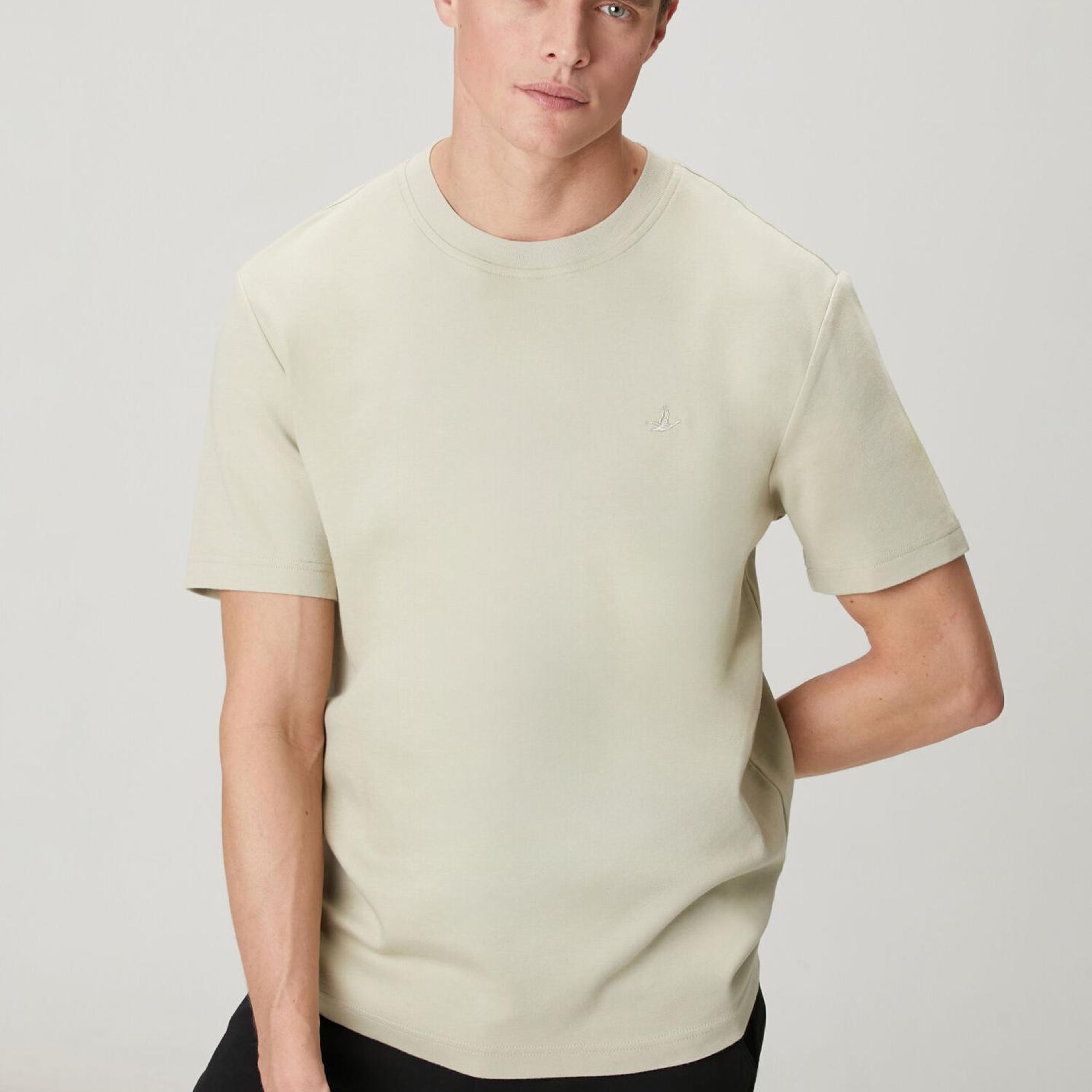 Beymen Club Erkek Çağla Relax Fit Interlock Basic T-shirt