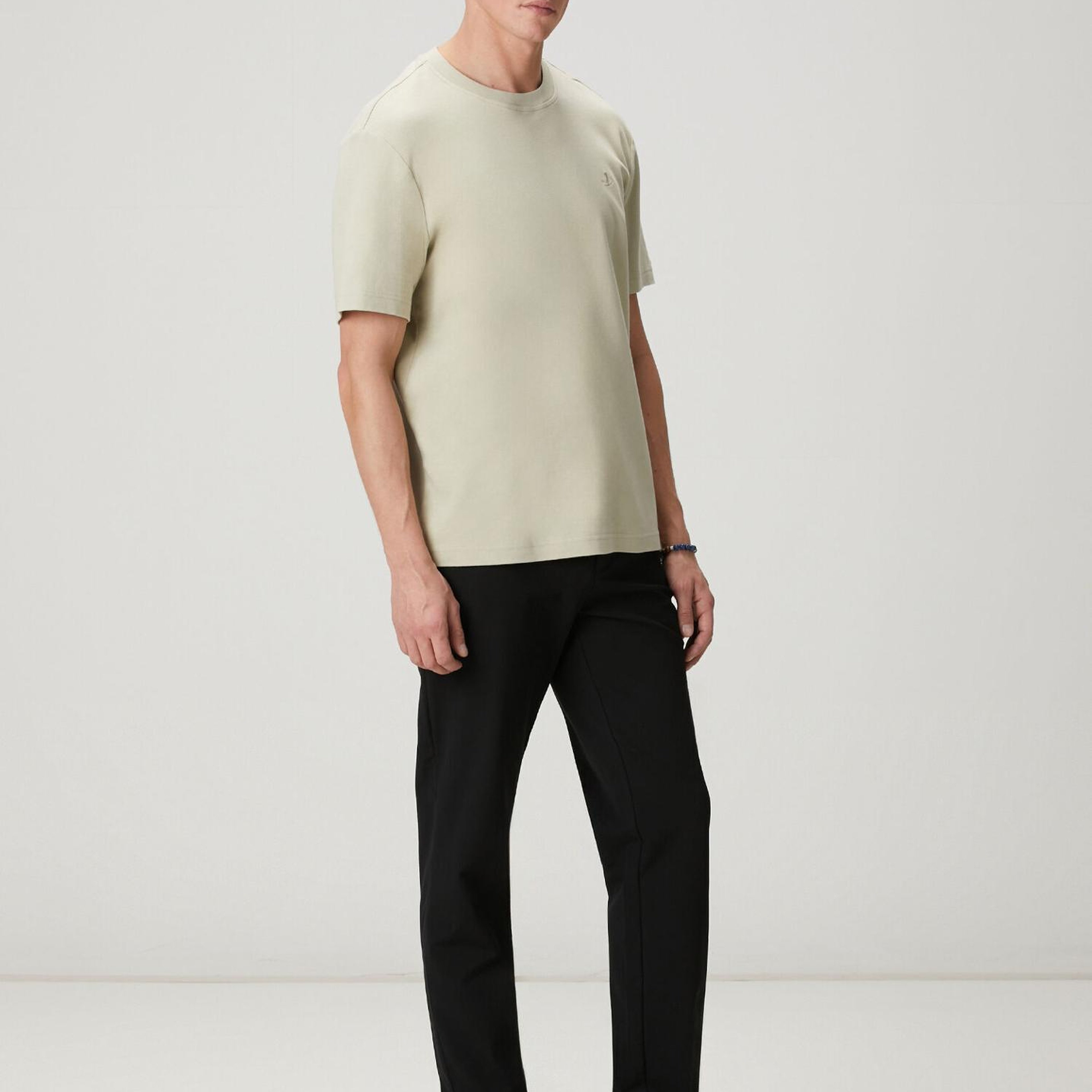 Beymen Club Erkek Çağla Relax Fit Interlock Basic T-shirt