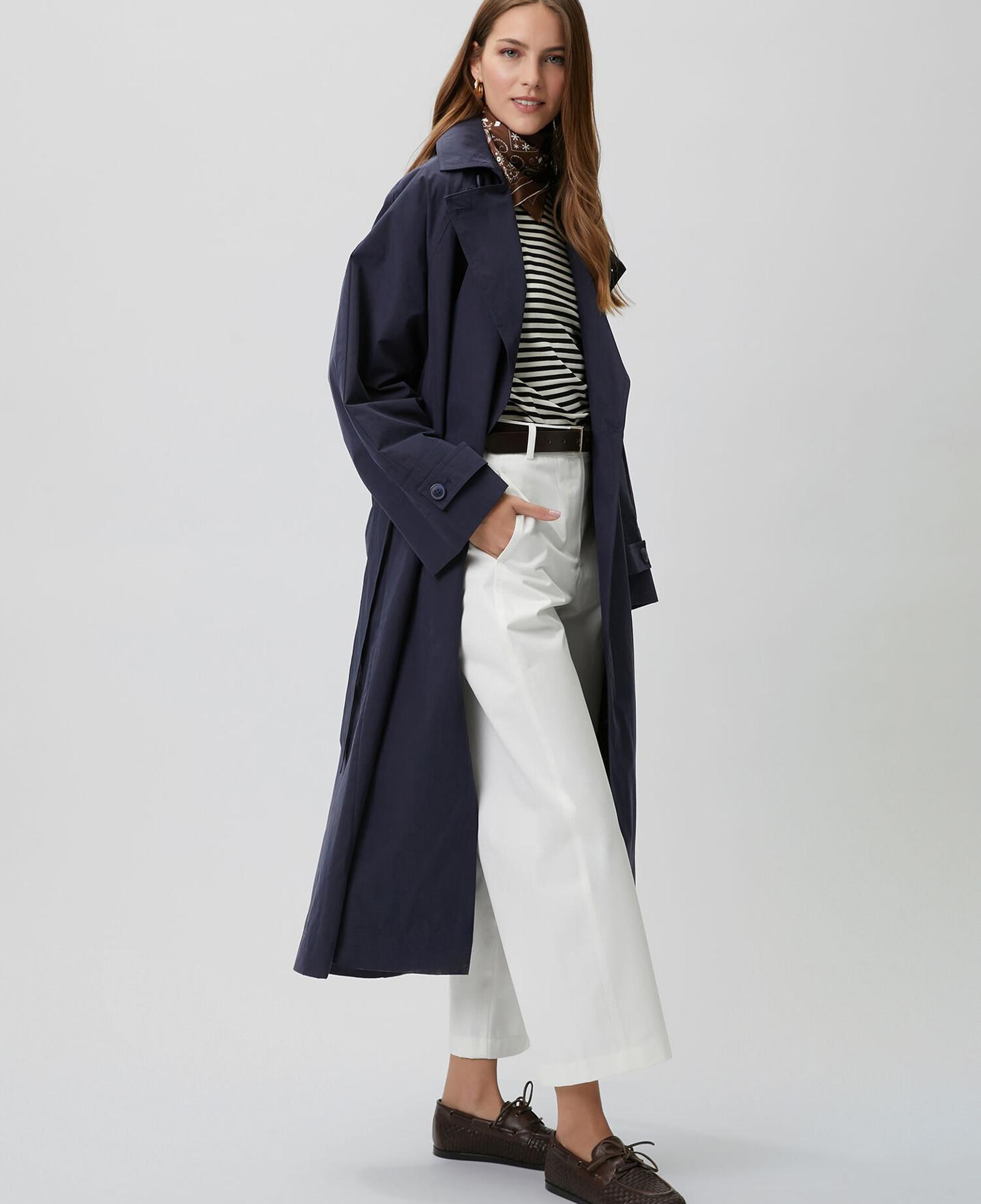 Beymen Club Kadın Papertouch Oversize Lacivert Pardösü