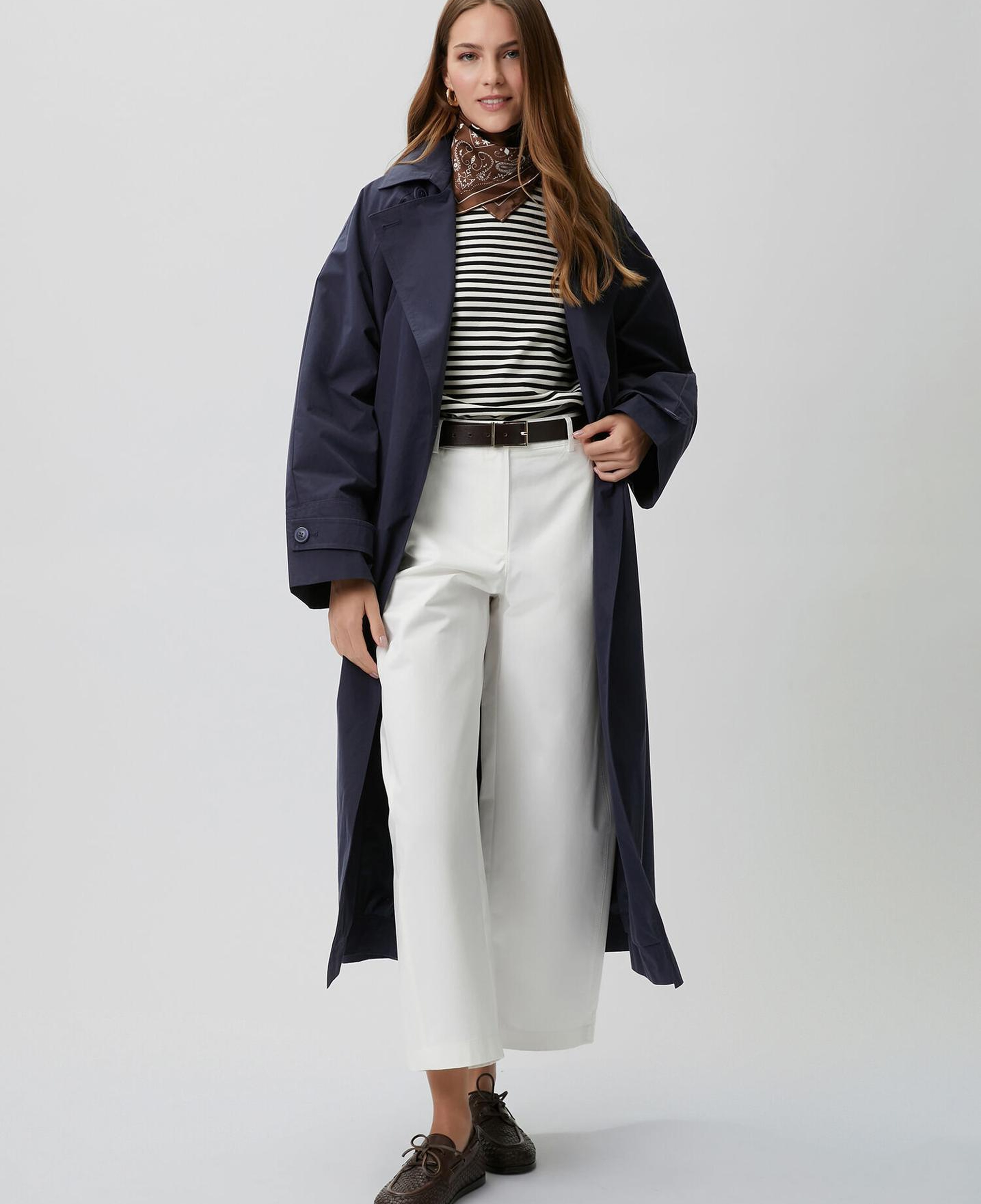 Beymen Club Kadın Papertouch Oversize Lacivert Pardösü