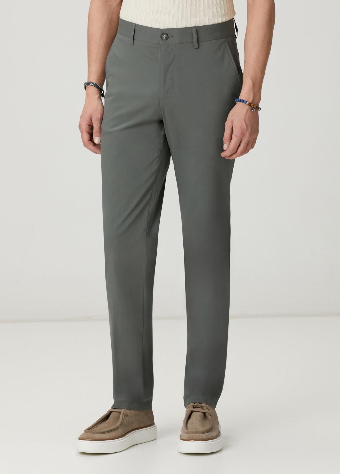 Beymen Club Erkek Haki Teknik Chino Pantolon