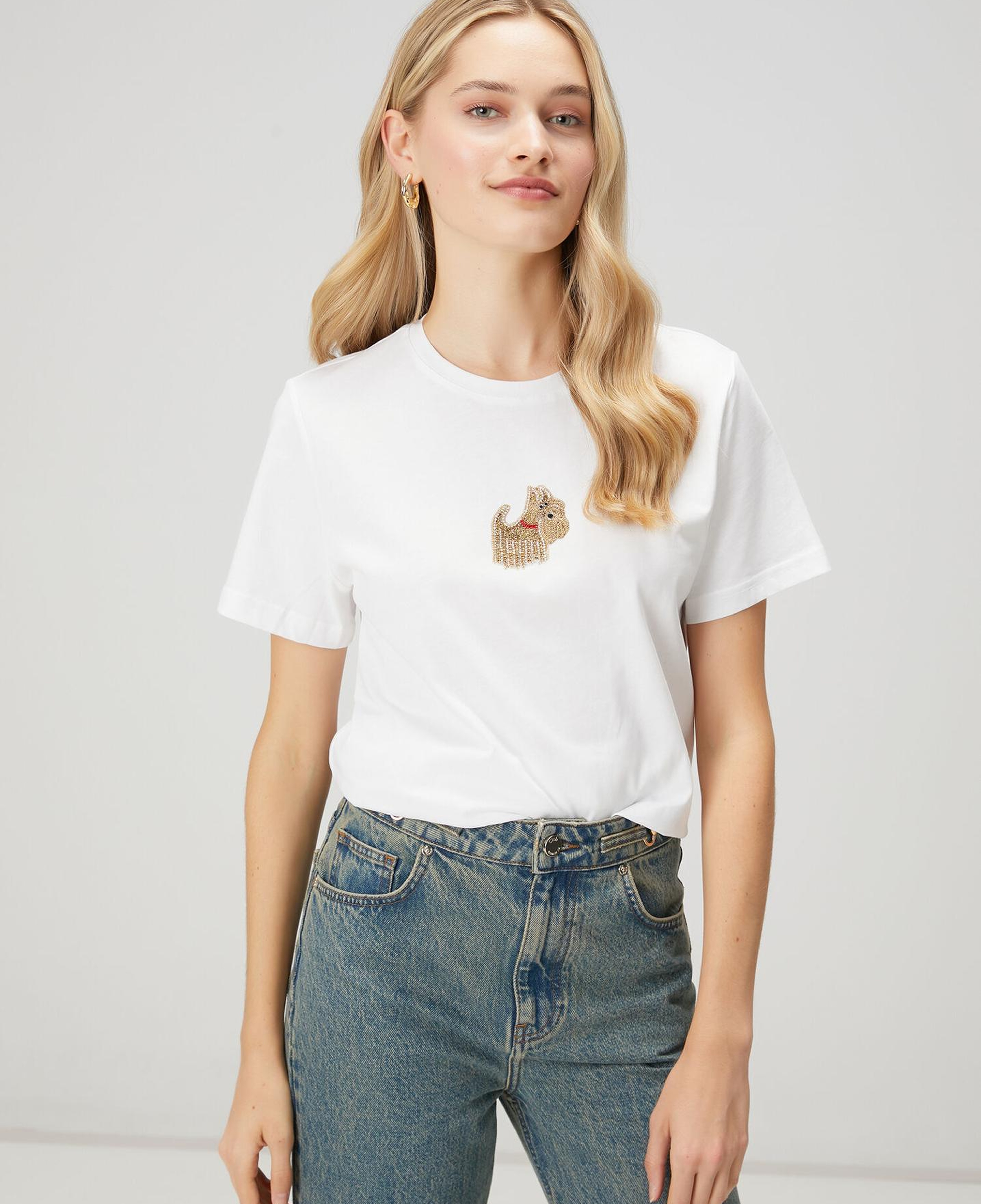 Beymen Club Kadın Agatha Beyaz Taş İşlemeli T-shirt