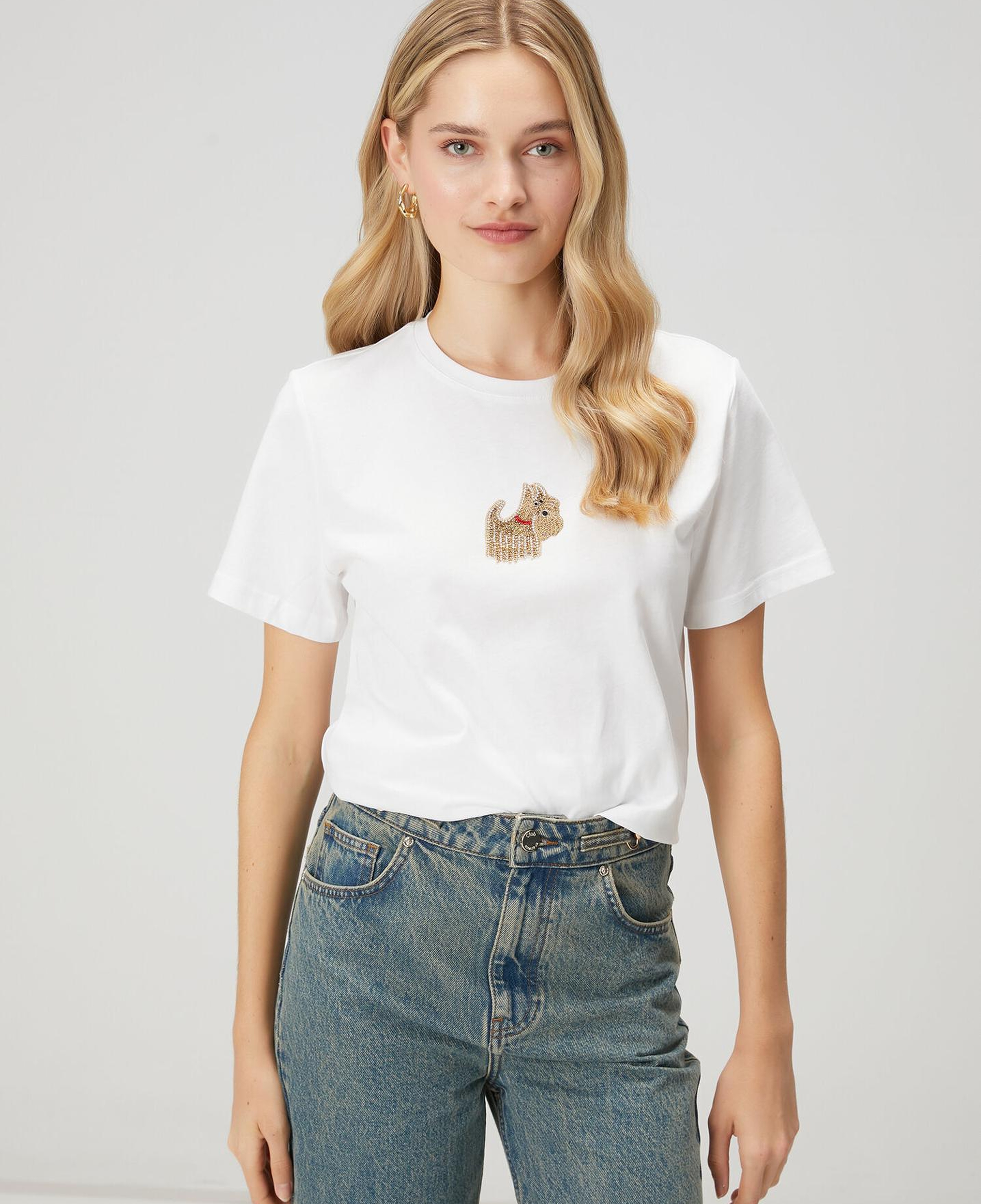 Beymen Club Kadın Agatha Beyaz Taş İşlemeli T-shirt
