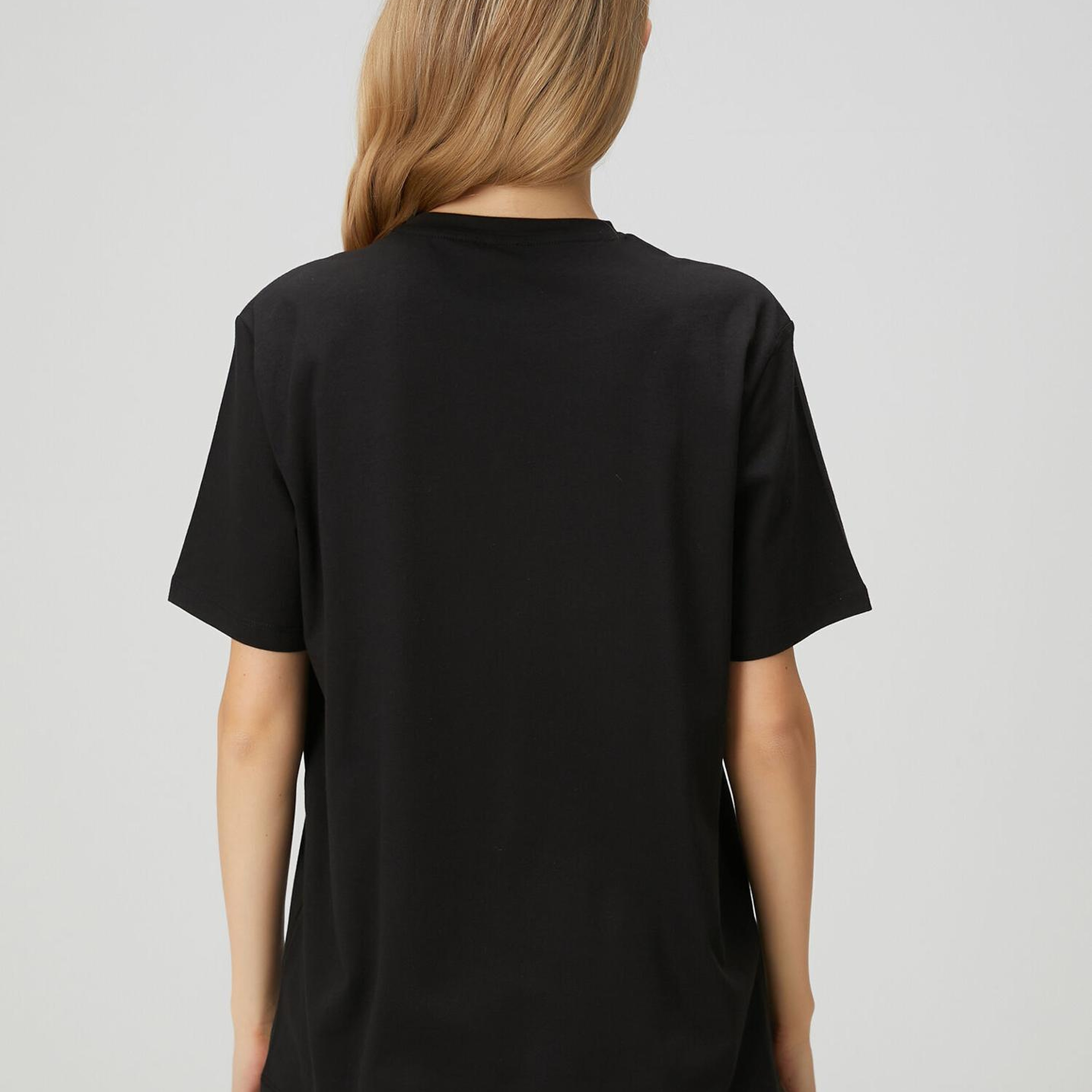 Beymen Club Kadın Siyah Çizgili Logolu T-shirt