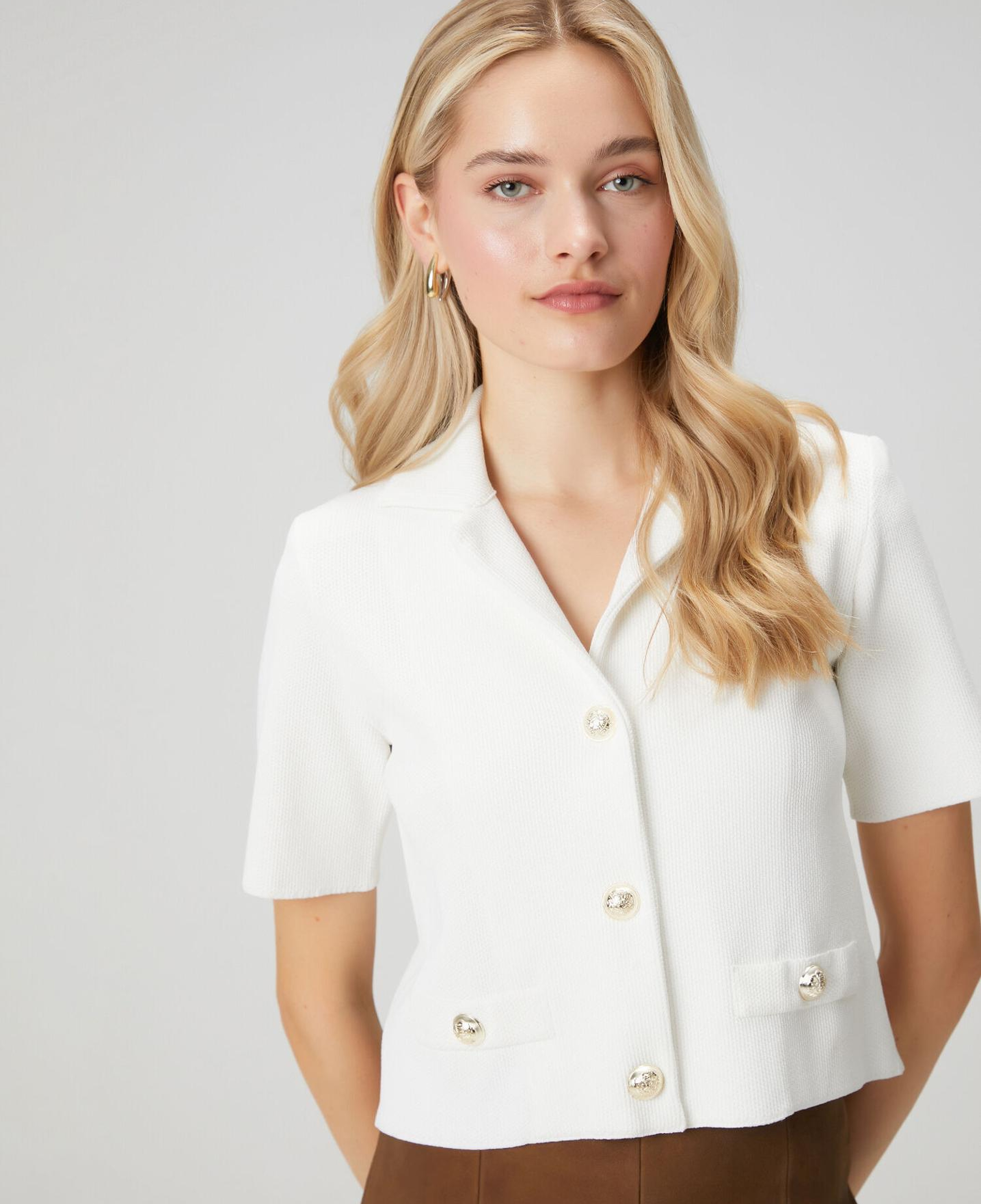 Beymen Club Kadın Kırık Beyaz Crop Triko Ceket
