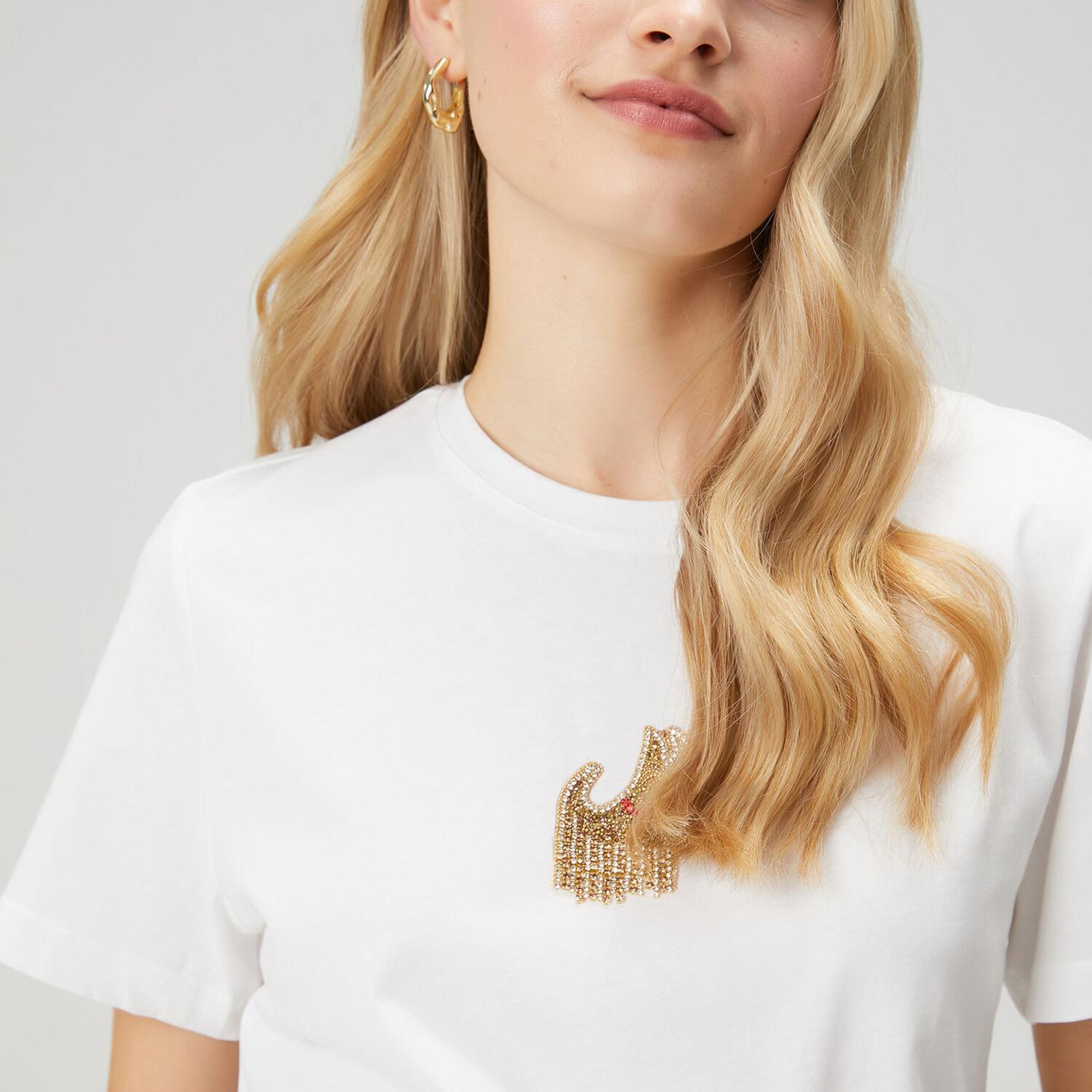 Beymen Club Kadın Agatha Beyaz Taş İşlemeli T-shirt