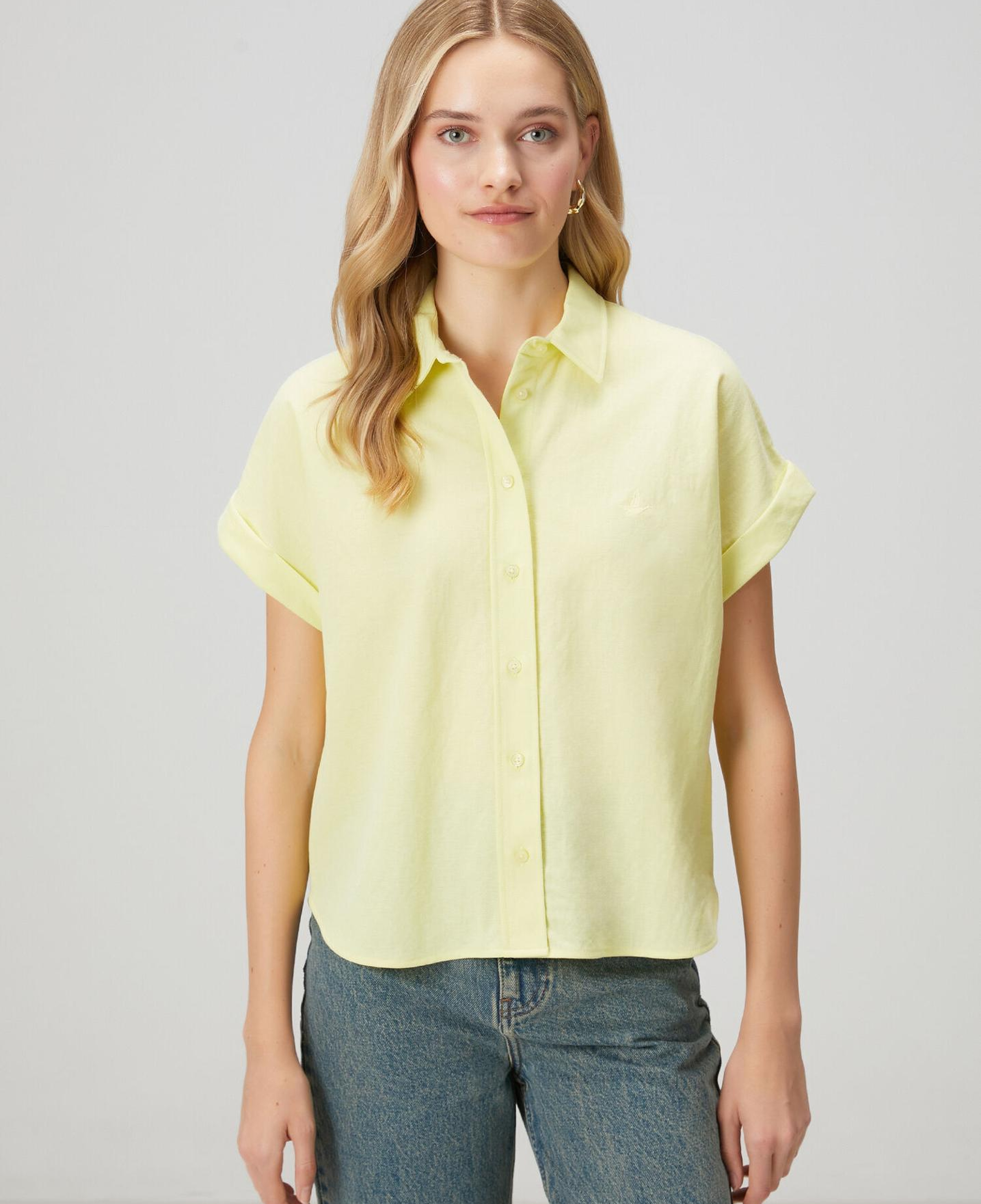 Beymen Club Kadın Açık Sarı Kısa Kol Pike Gömlek
