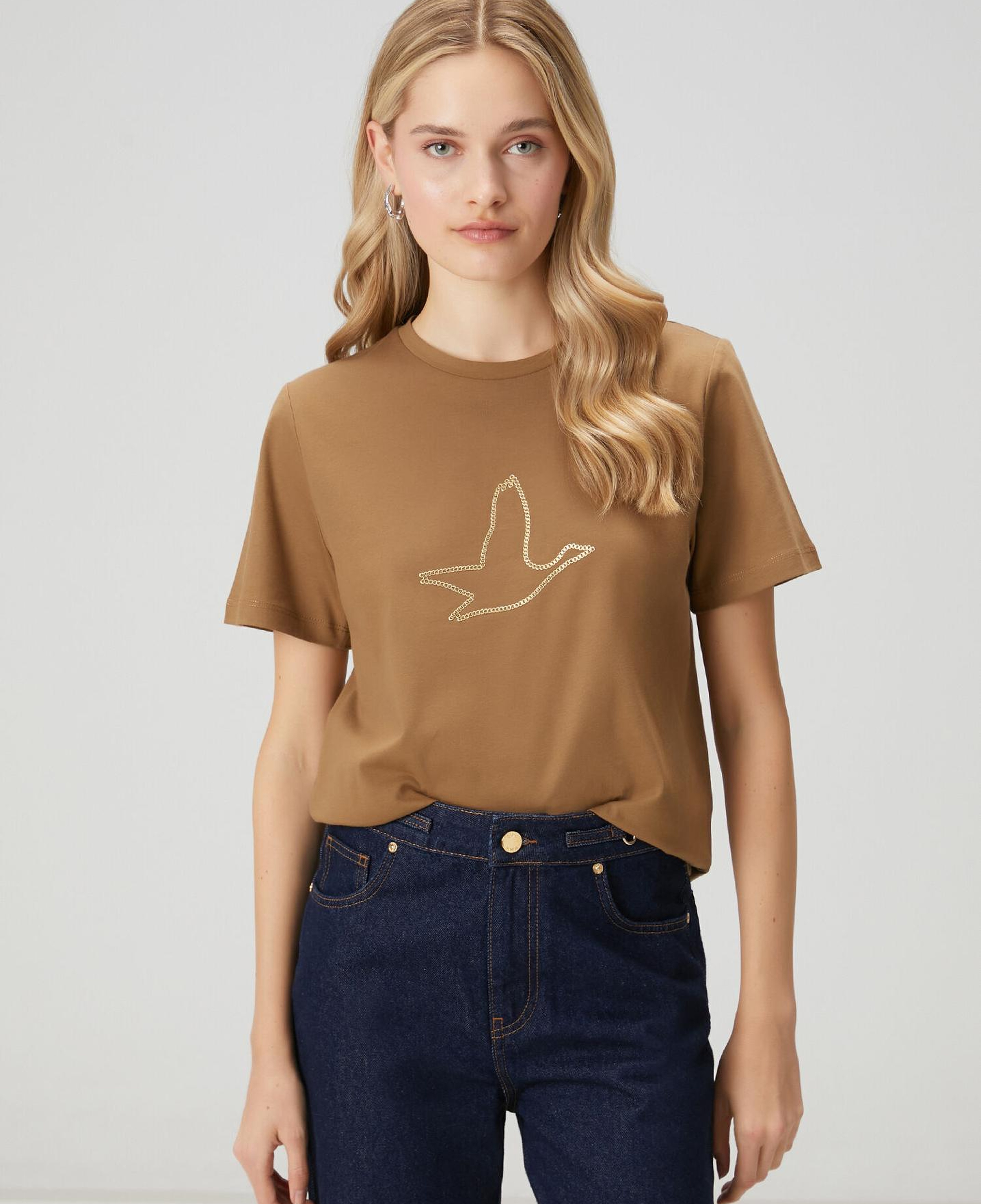 Beymen Club Kadın Haki Zincir Logolu T-shirt