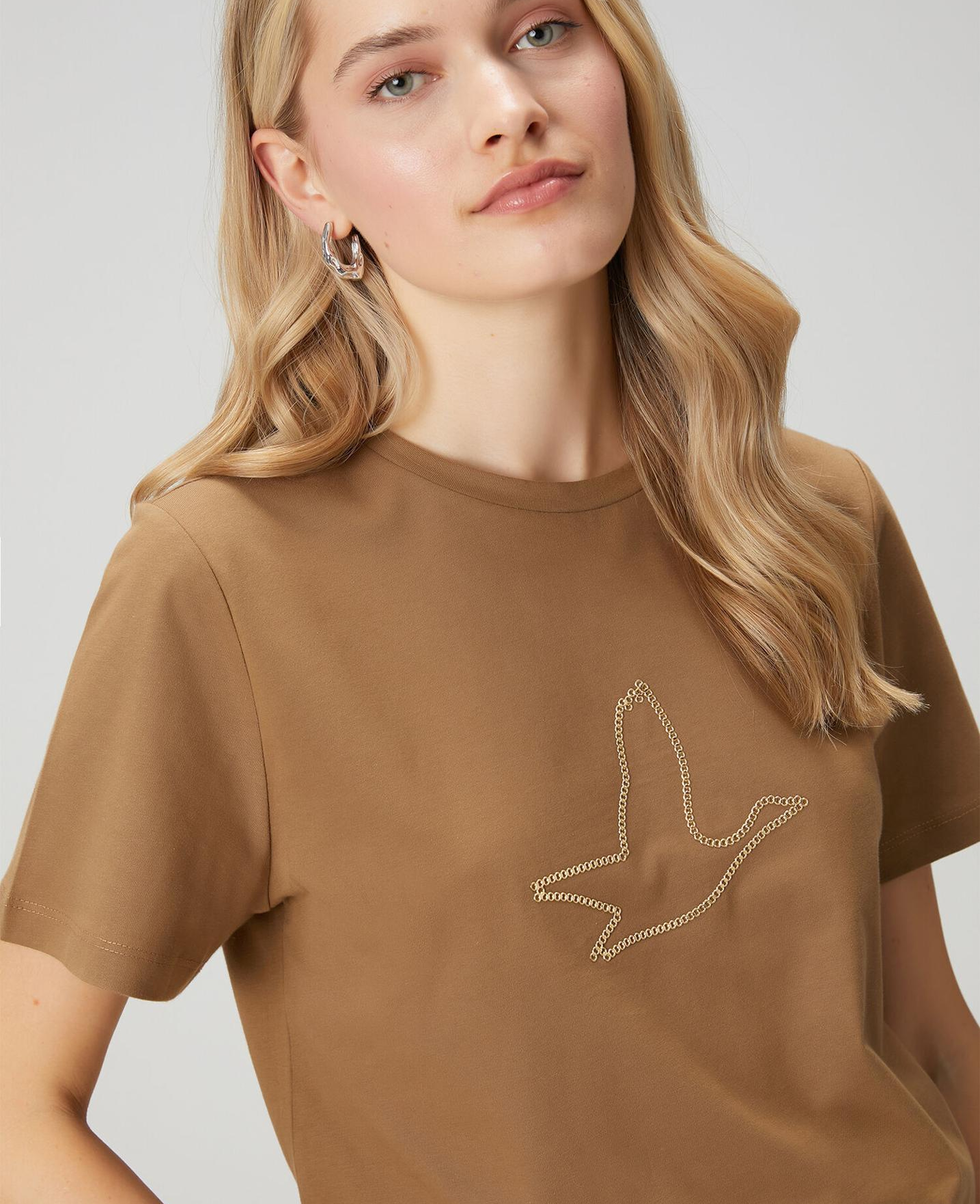 Beymen Club Kadın Haki Zincir Logolu T-shirt