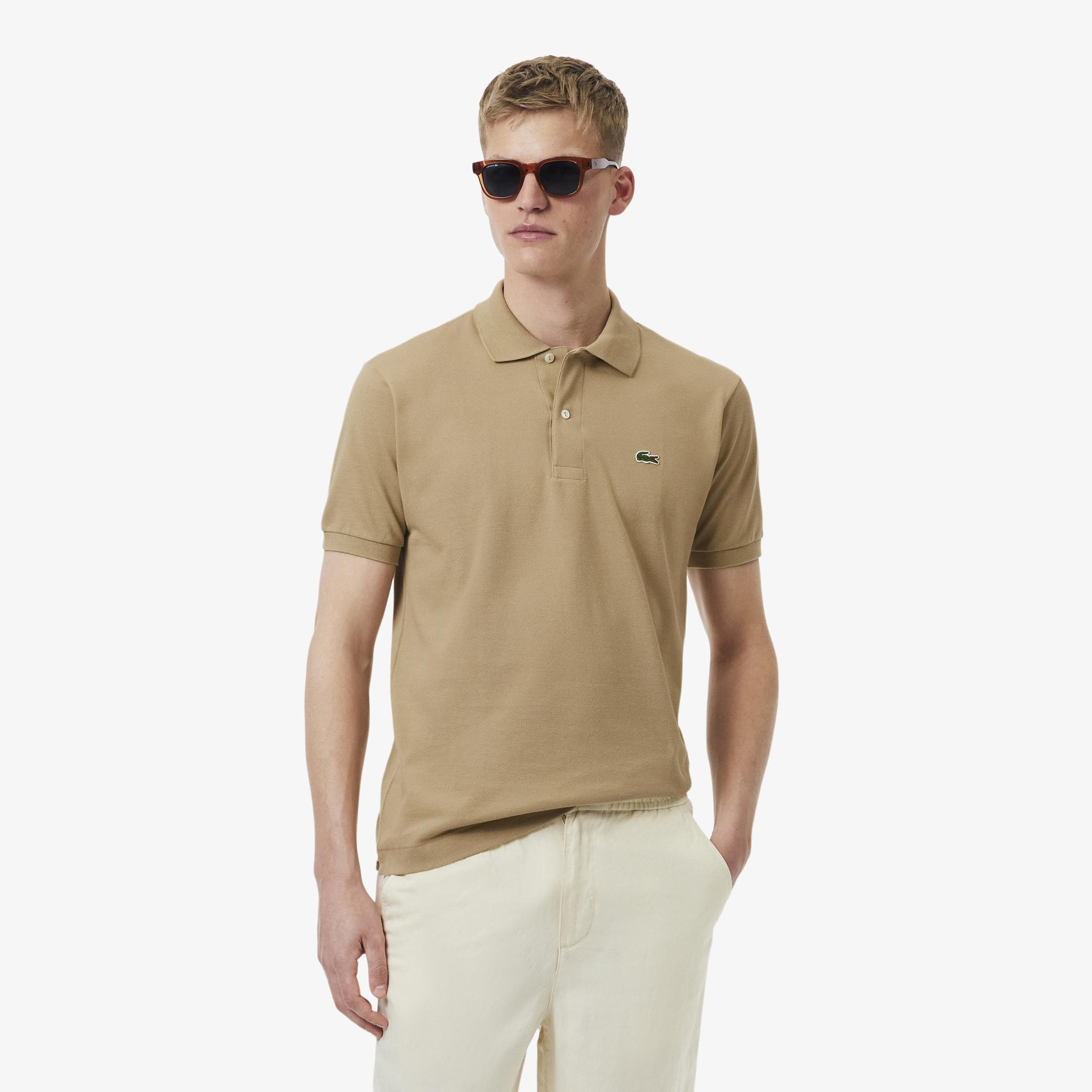 L.12.12 Erkek Classic Fit Açık Kahverengi Polo