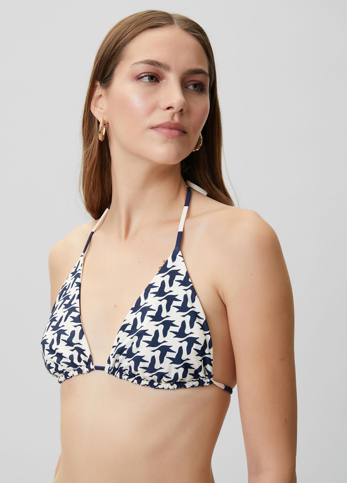 Beymen Club Kadın Lacivert Beyaz Çift Taraflı Bikini Üstü