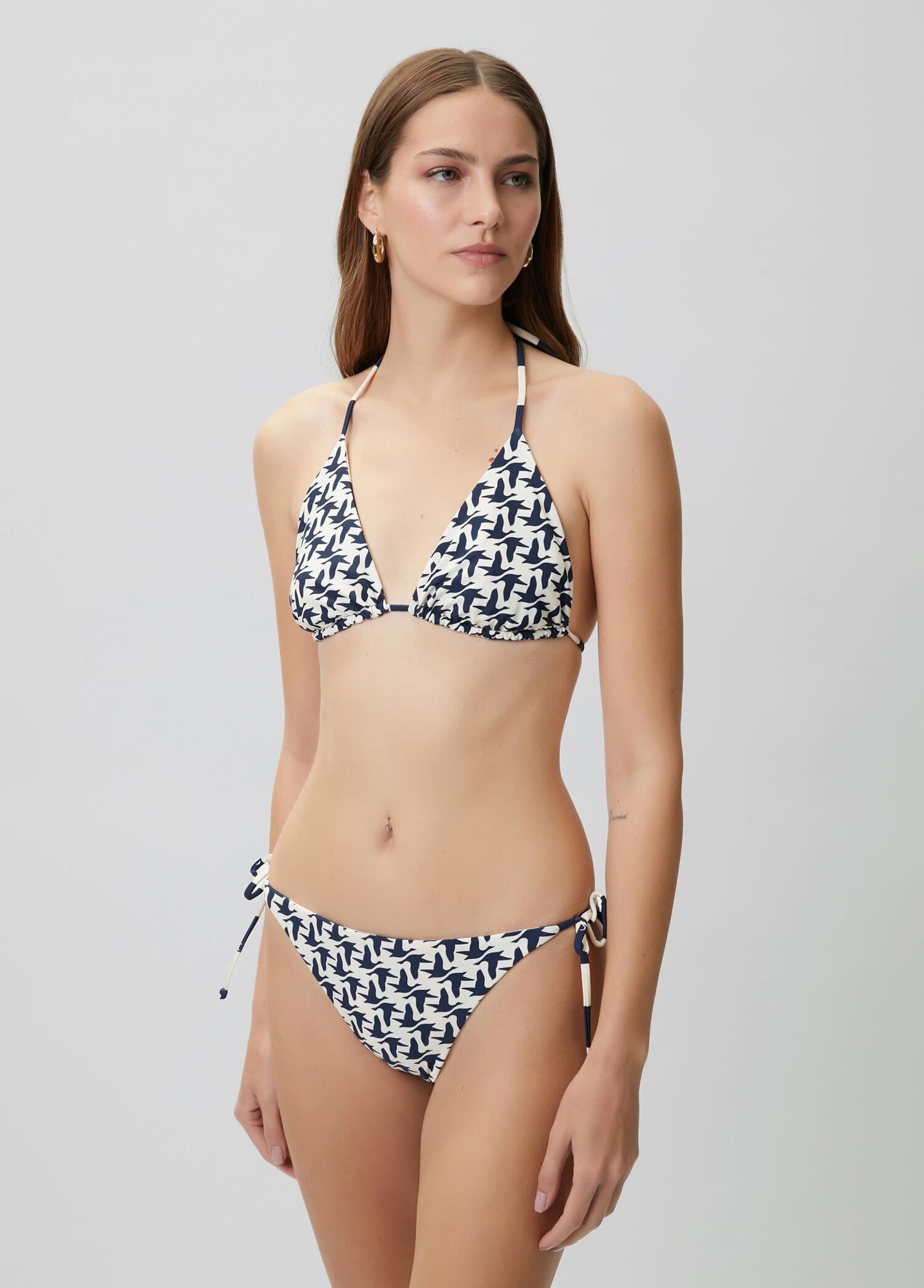Beymen Club Kadın Lacivert Beyaz Çift Taraflı Bikini Üstü