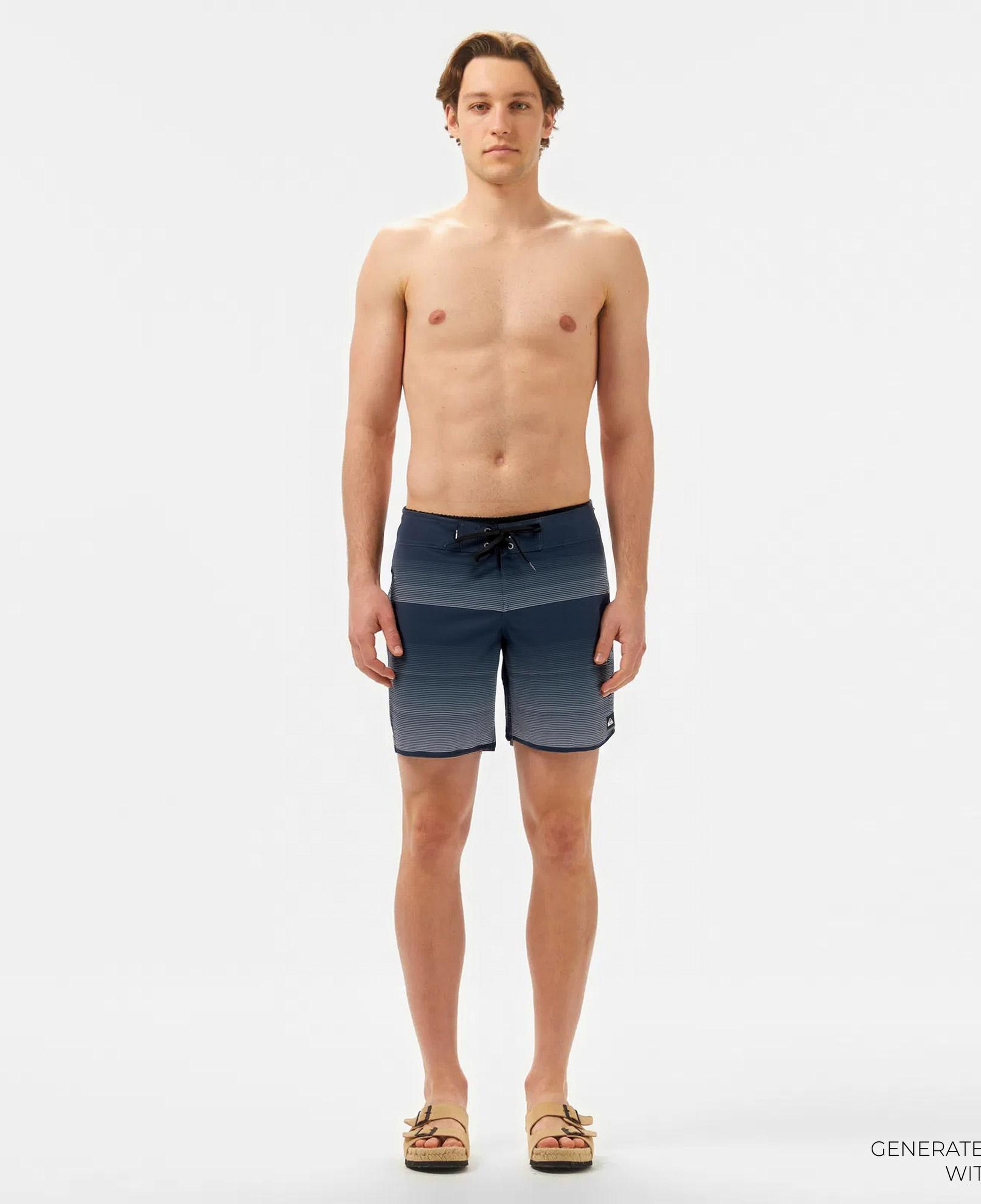 Quiksilver Surfsilk Scallop 18 Erkek Gri Deniz Şortu