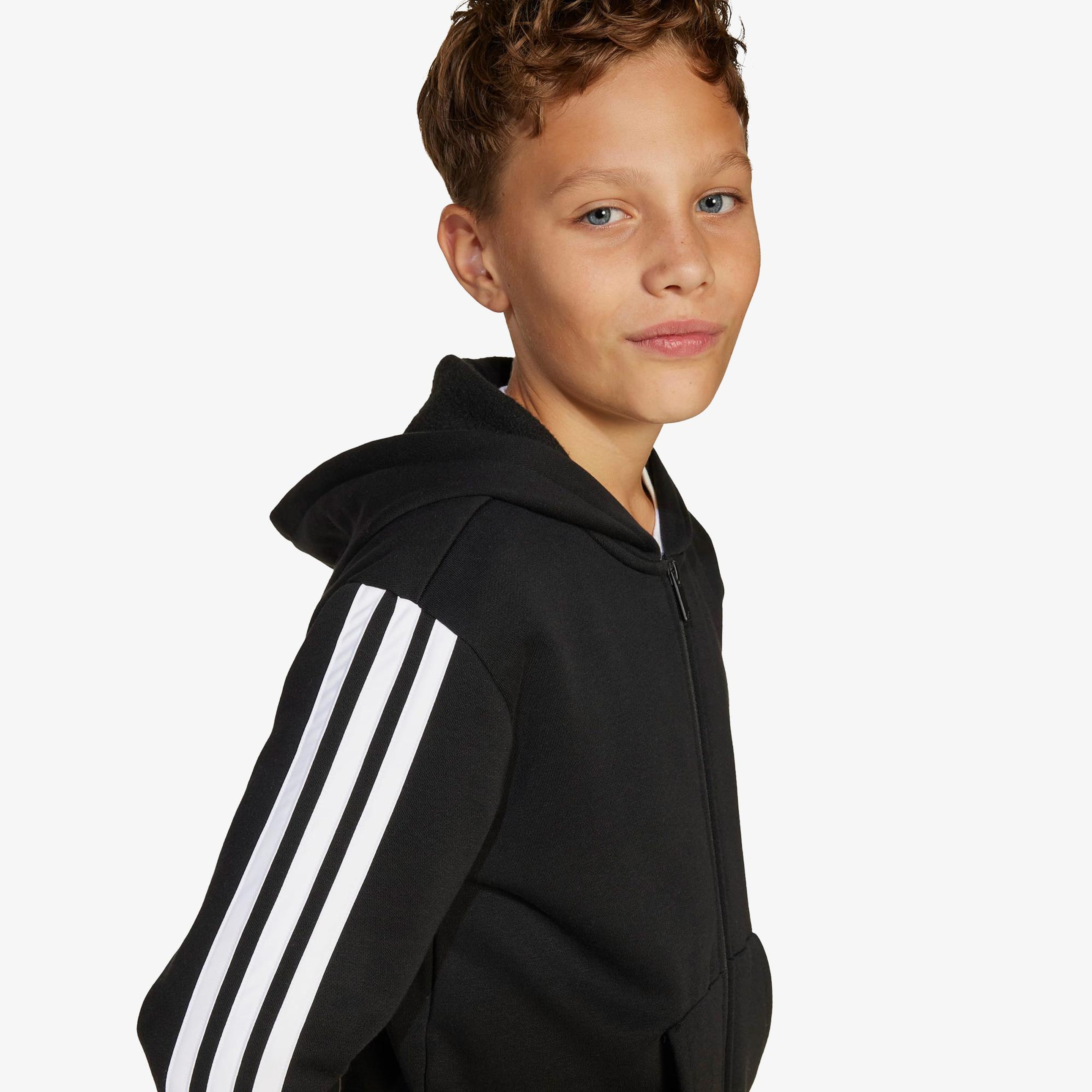 adidas Essentials Full Zip Çocuk Siyah Eşofman Üstü