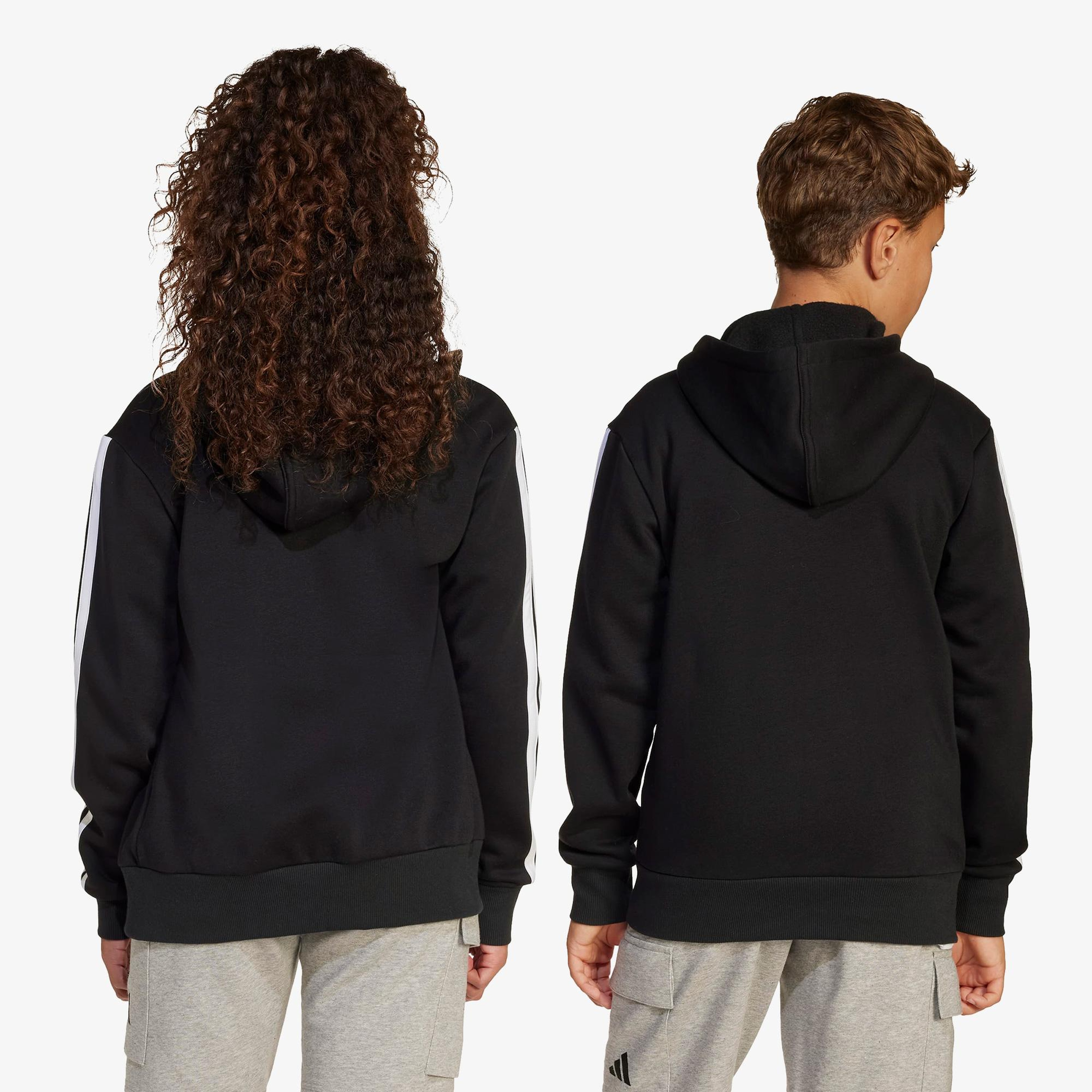 adidas Essentials Full Zip Çocuk Siyah Eşofman Üstü