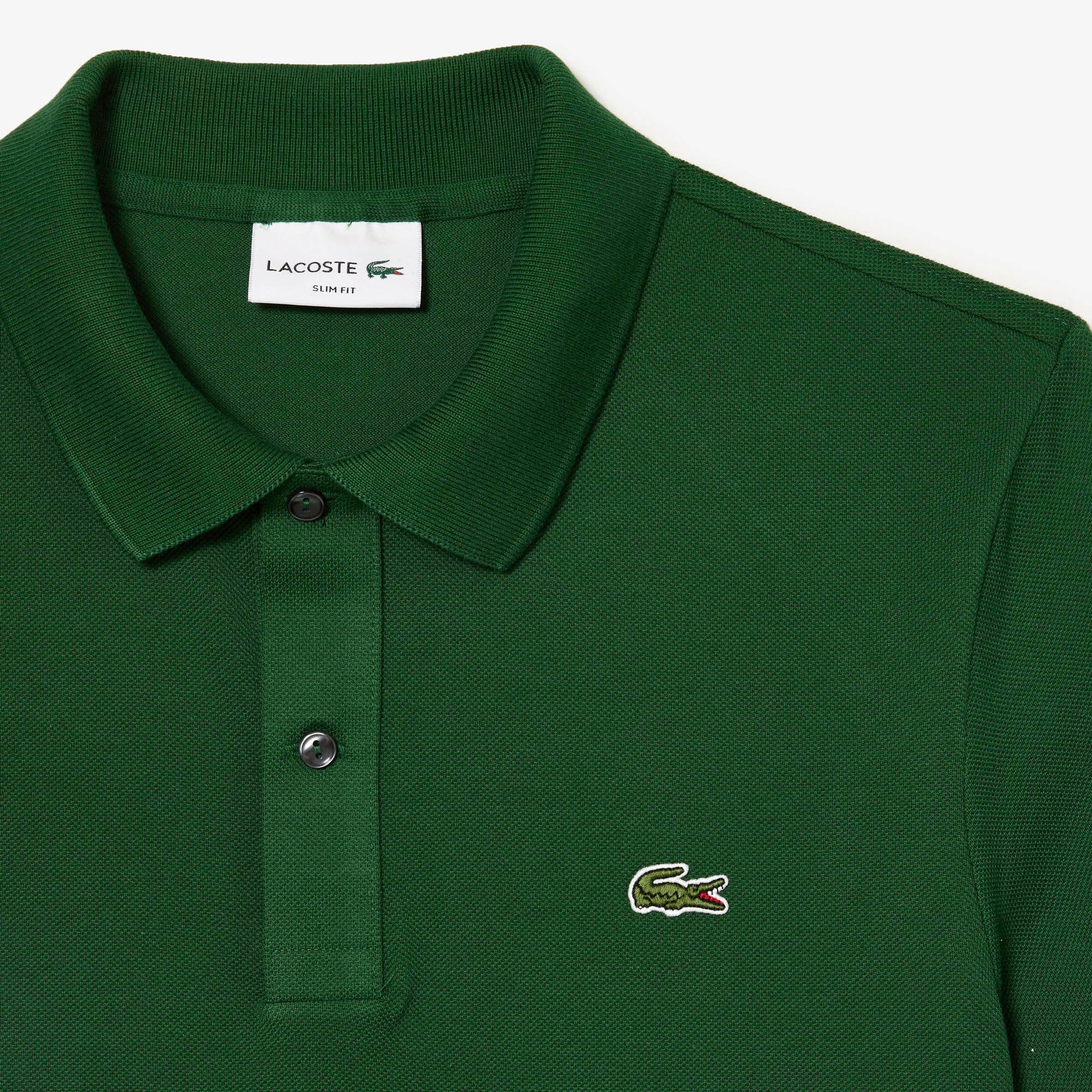 L.12.12 Erkek Slim Fit Yeşil Polo