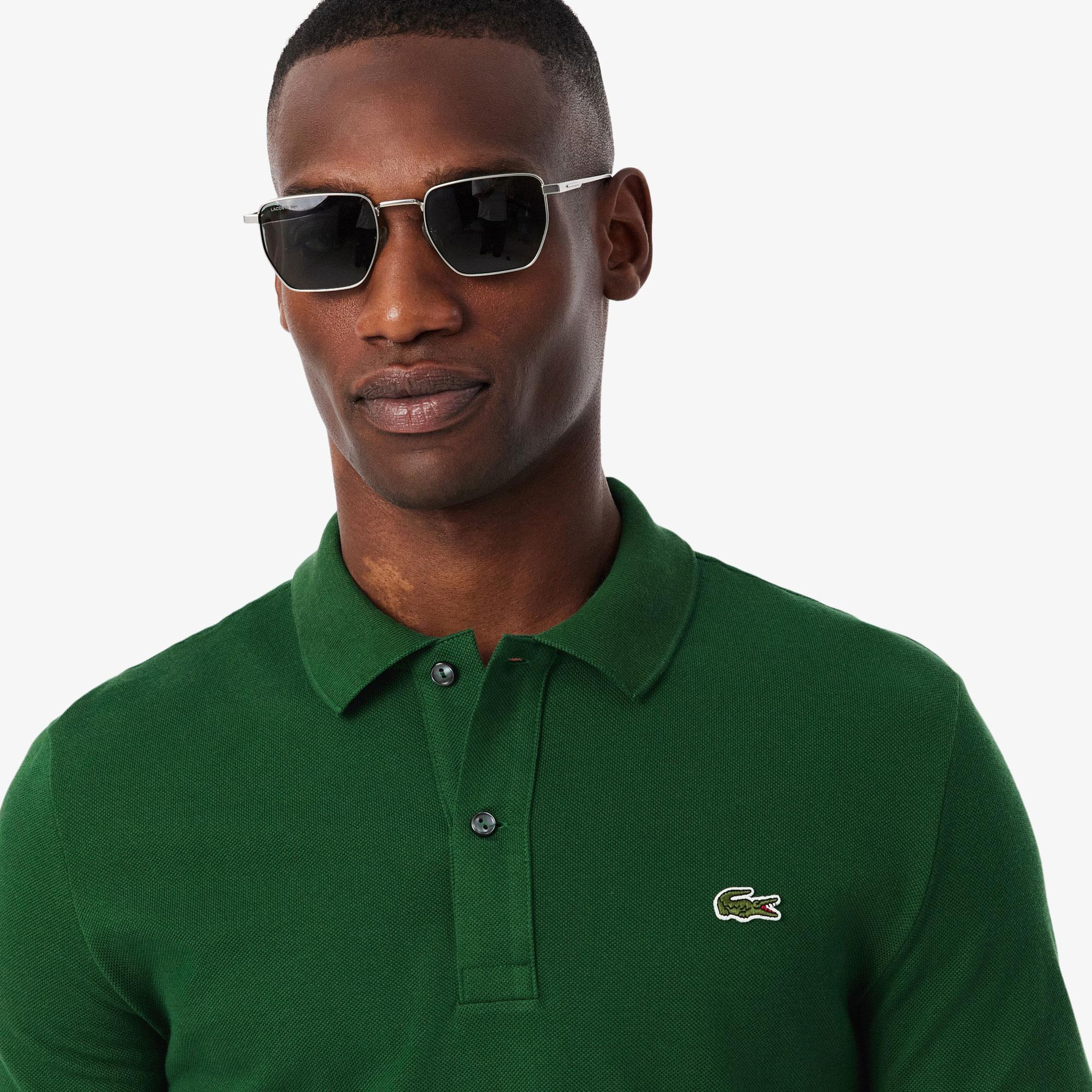 L.12.12 Erkek Slim Fit Yeşil Polo