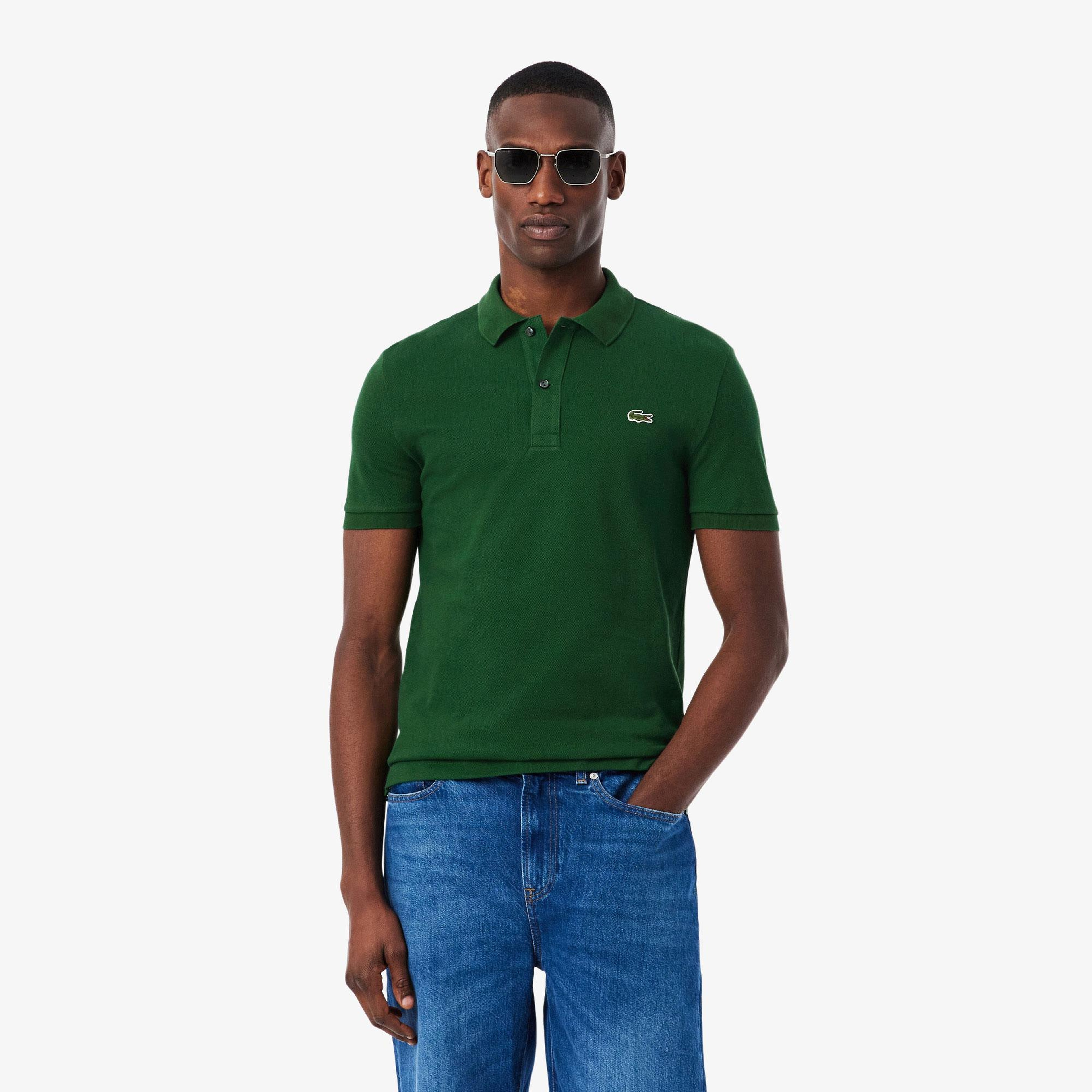 L.12.12 Erkek Slim Fit Yeşil Polo