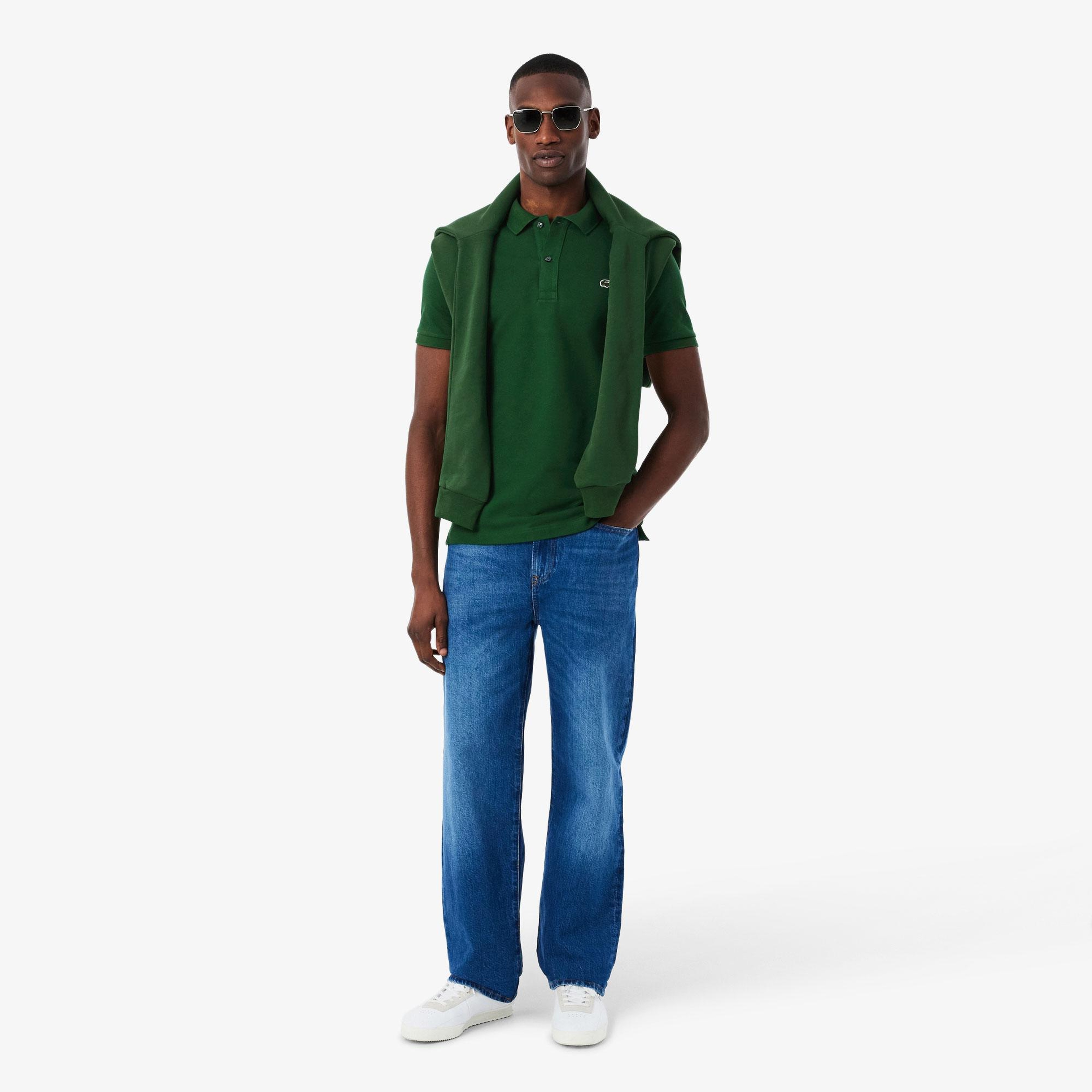 L.12.12 Erkek Slim Fit Yeşil Polo