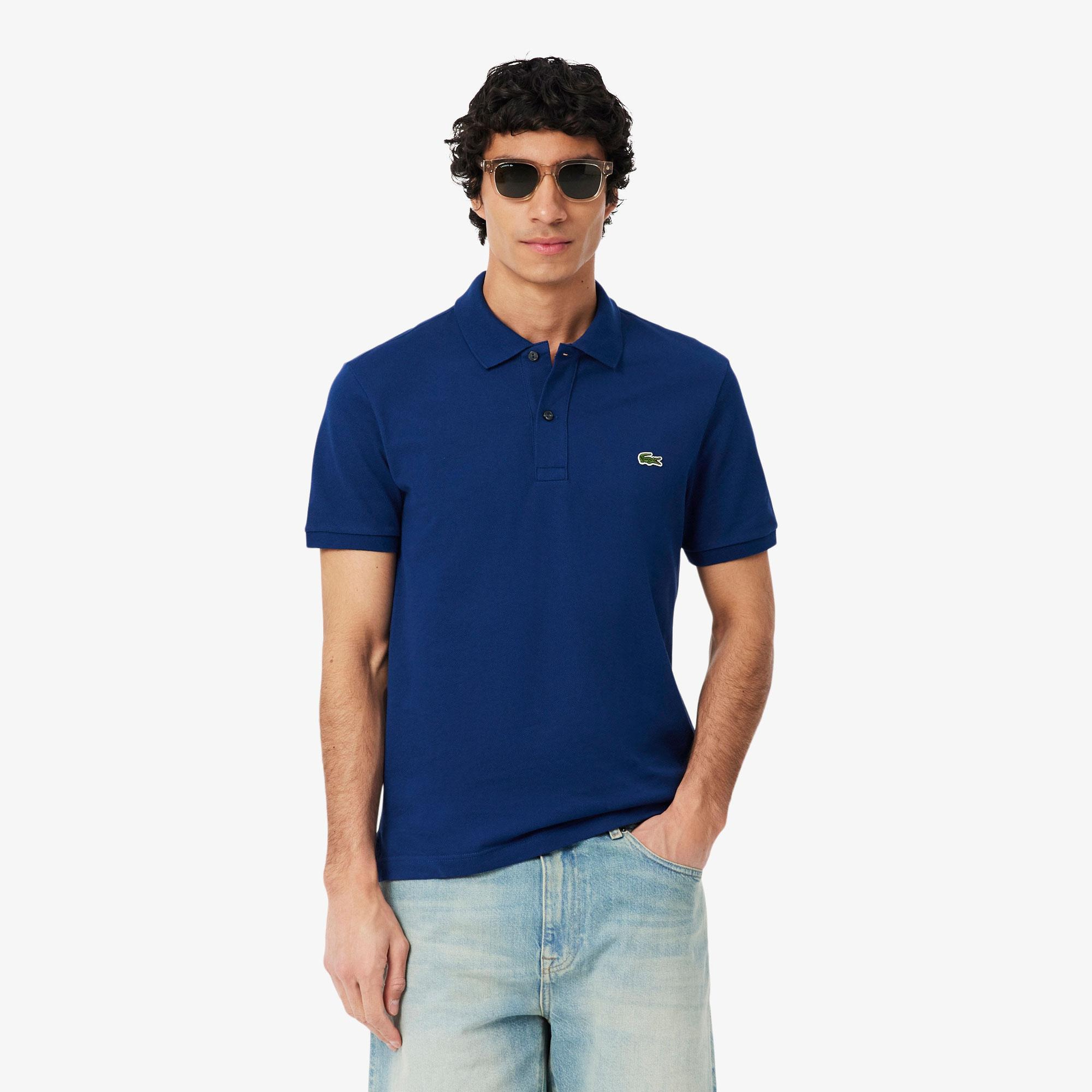 L.12.12 Erkek Slim Fit Koyu Mavi Polo