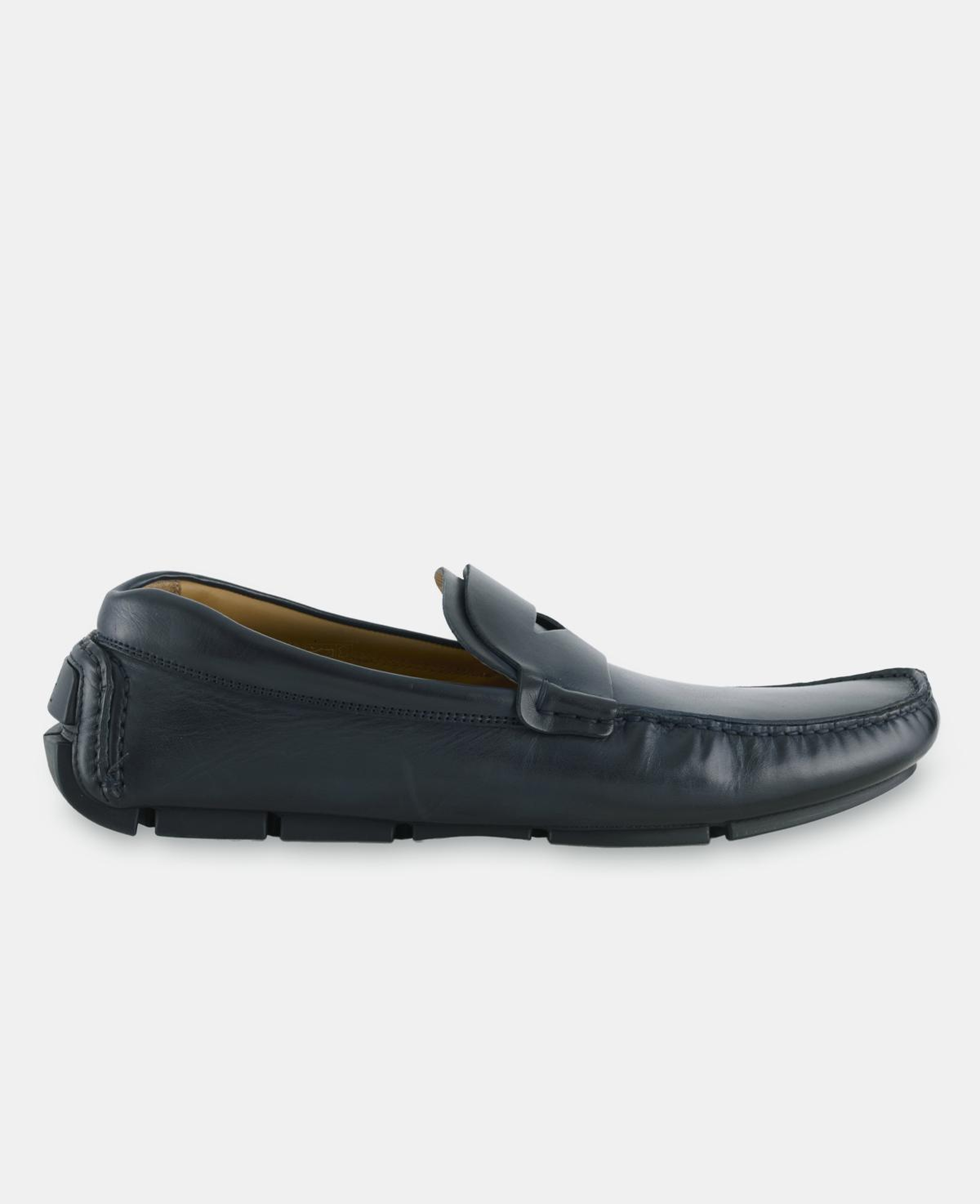 Erkek Mavi Deri Loafer