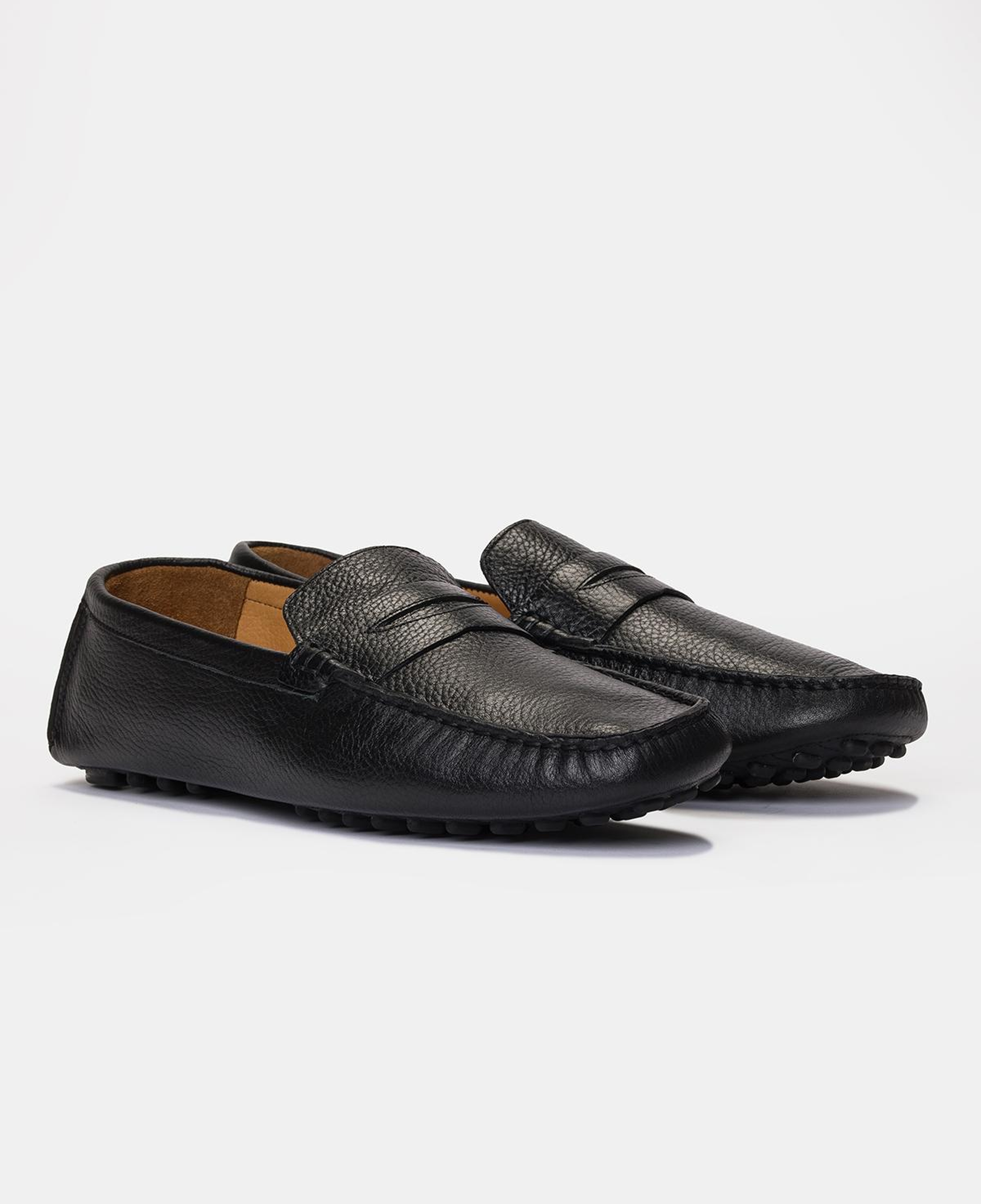 Erkek Siyah Deri Loafer