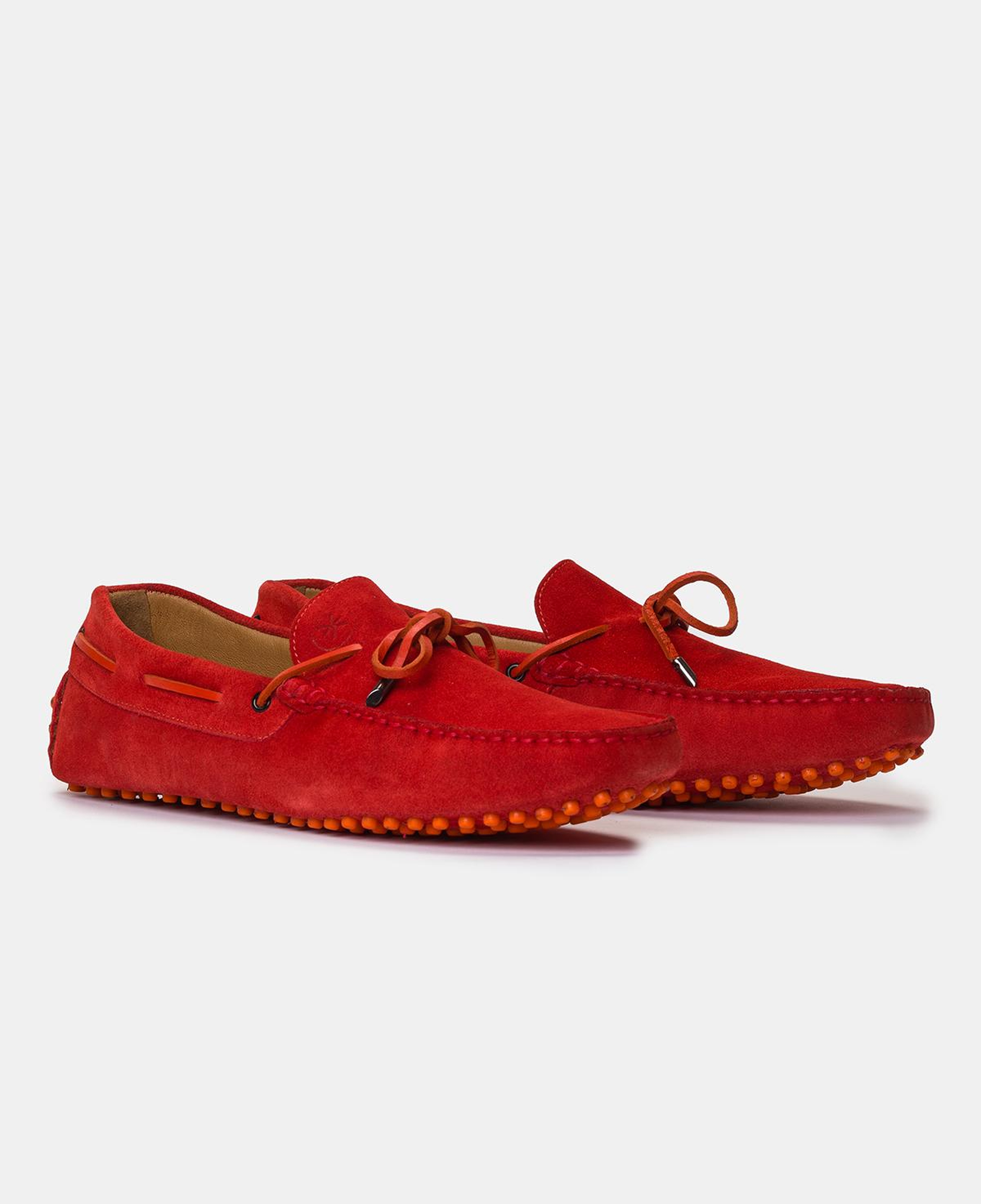 Erkek Kırmızı Bağcık Detaylı Süet Loafer