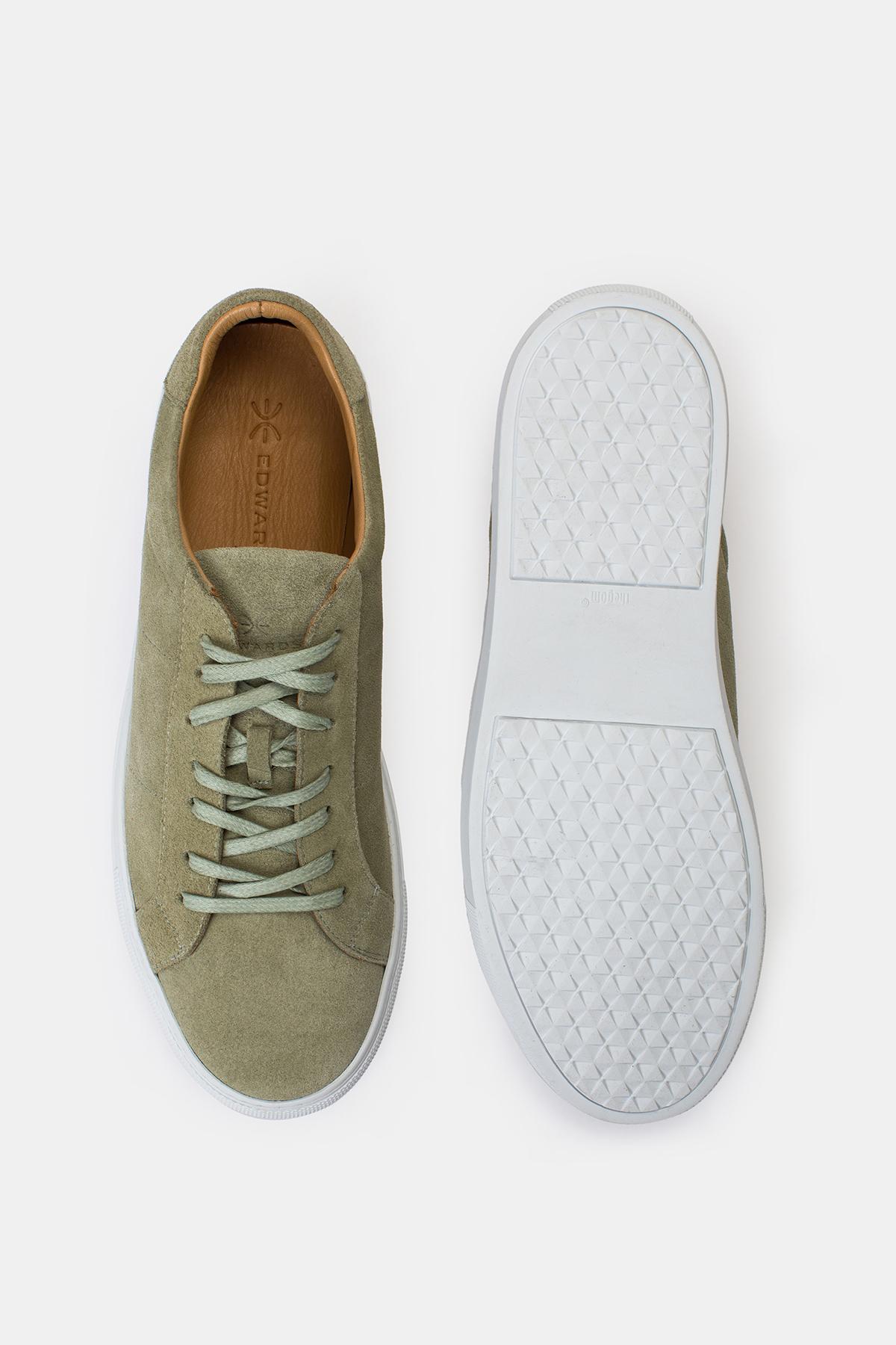 Erkek Yeşil Süet Sneaker