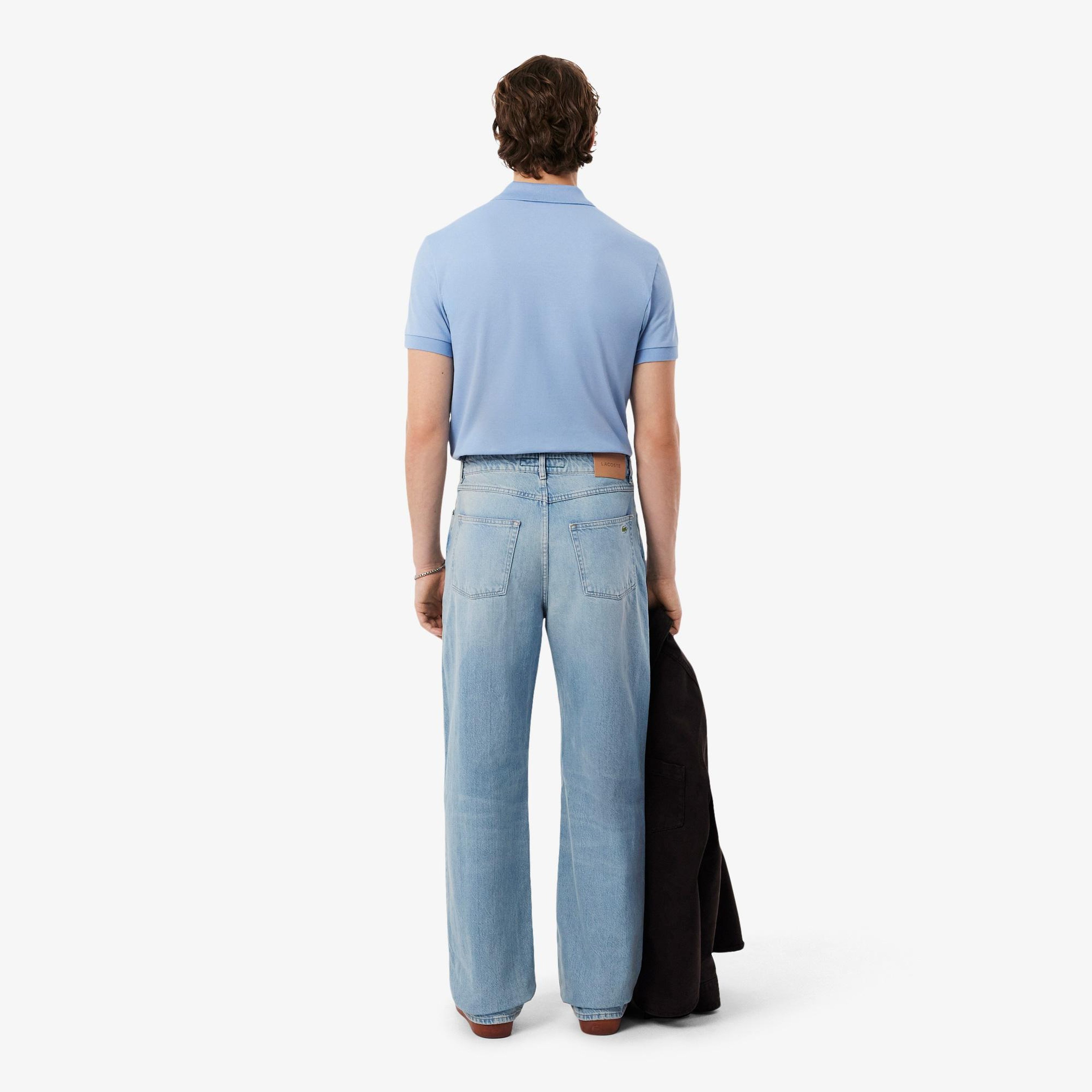 Lacoste Erkek Loose Fit Mavi Jean Pantolon